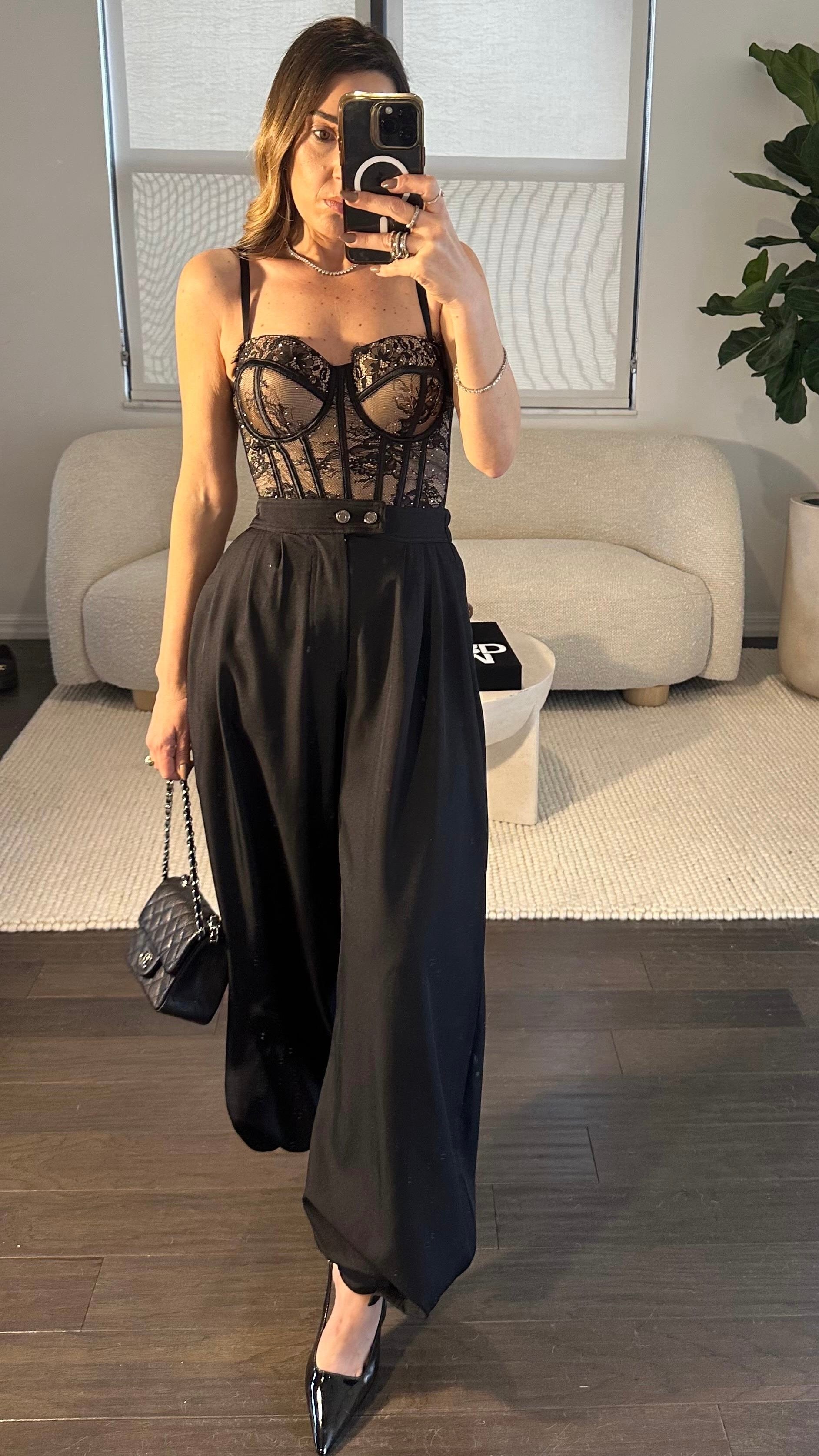 MIDNIGHT LACE CORSET