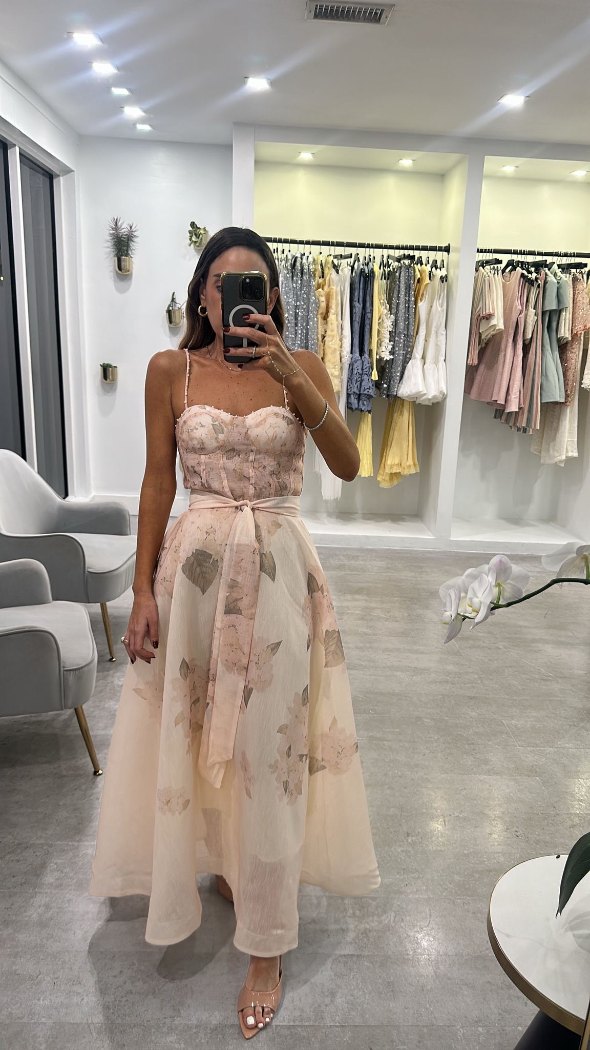BLUSH FLORAL MIDI