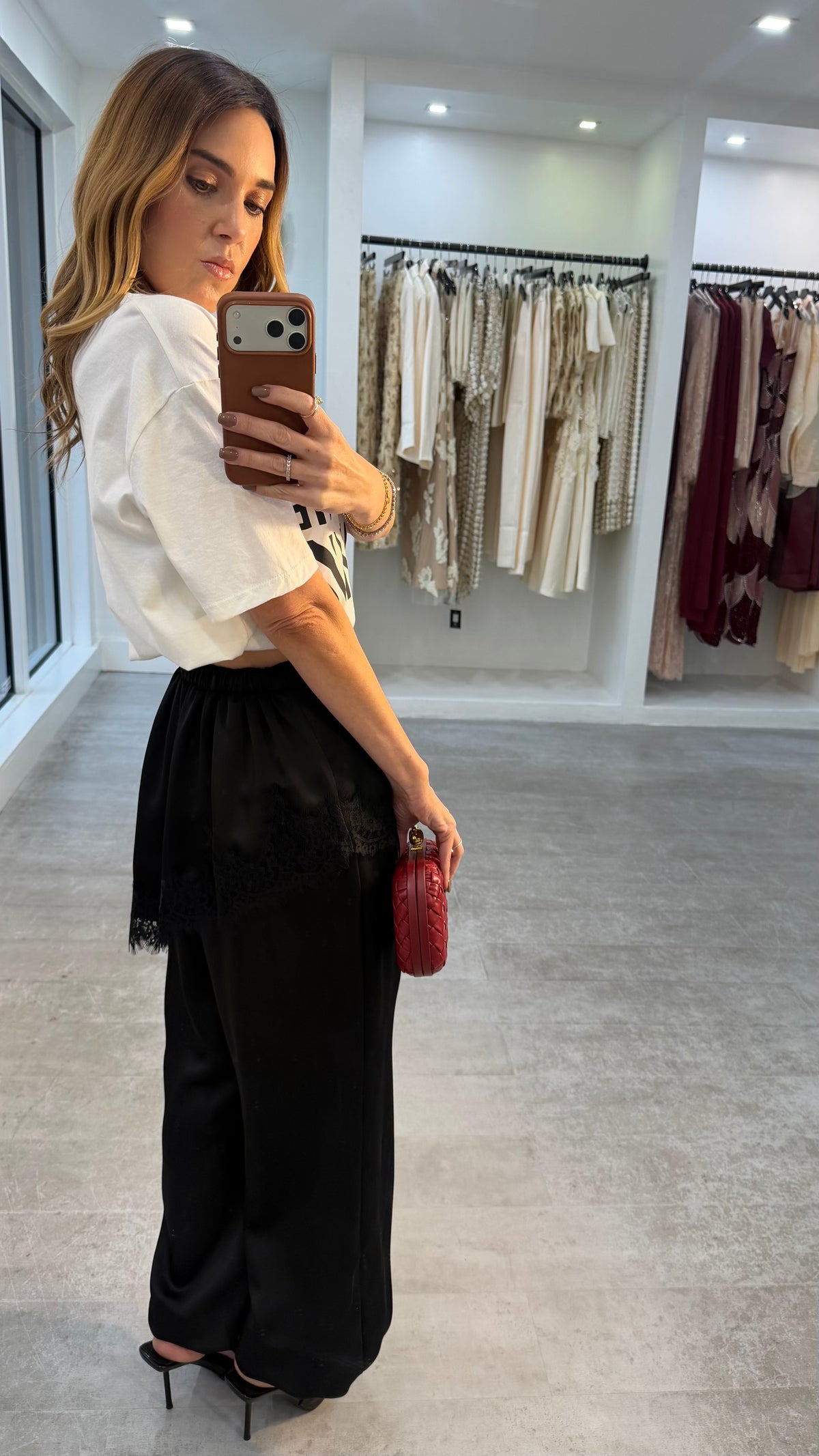 LACE SCARF PANTS