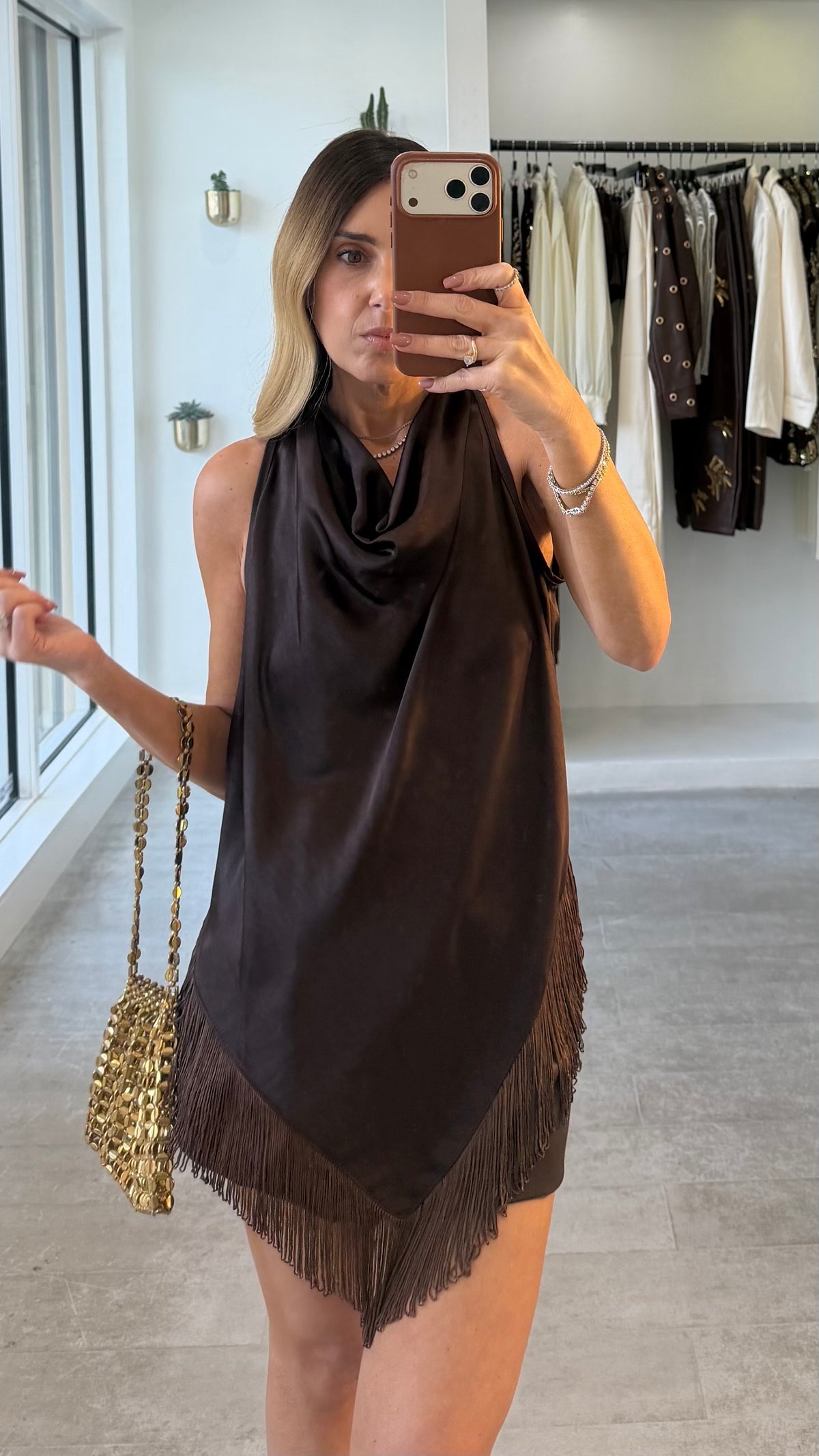 CHOCO FRINGE TOP