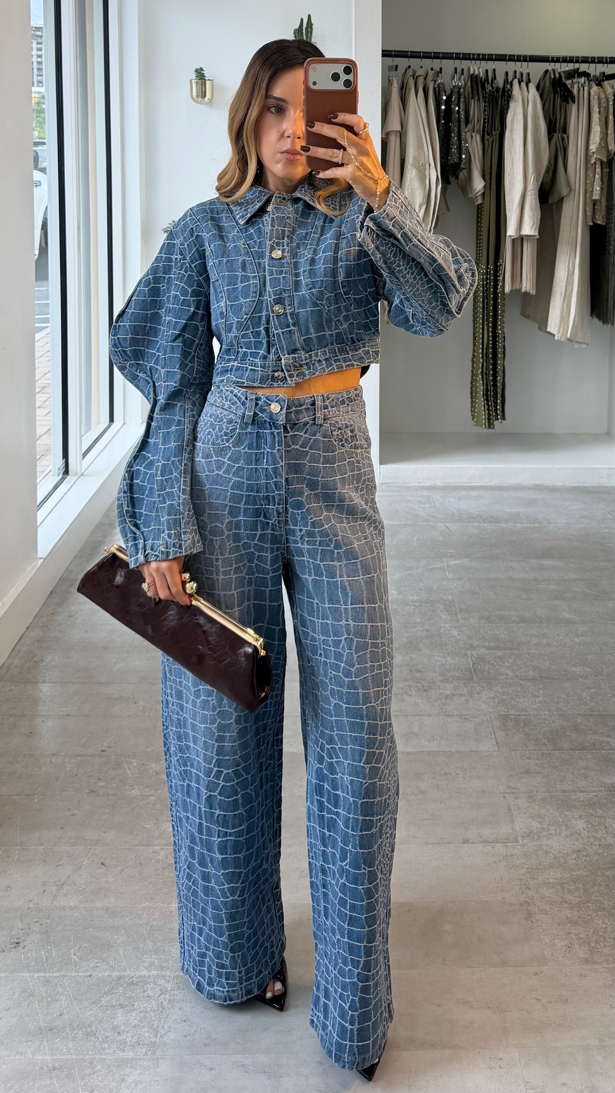 RAW EDGE DENIM SET