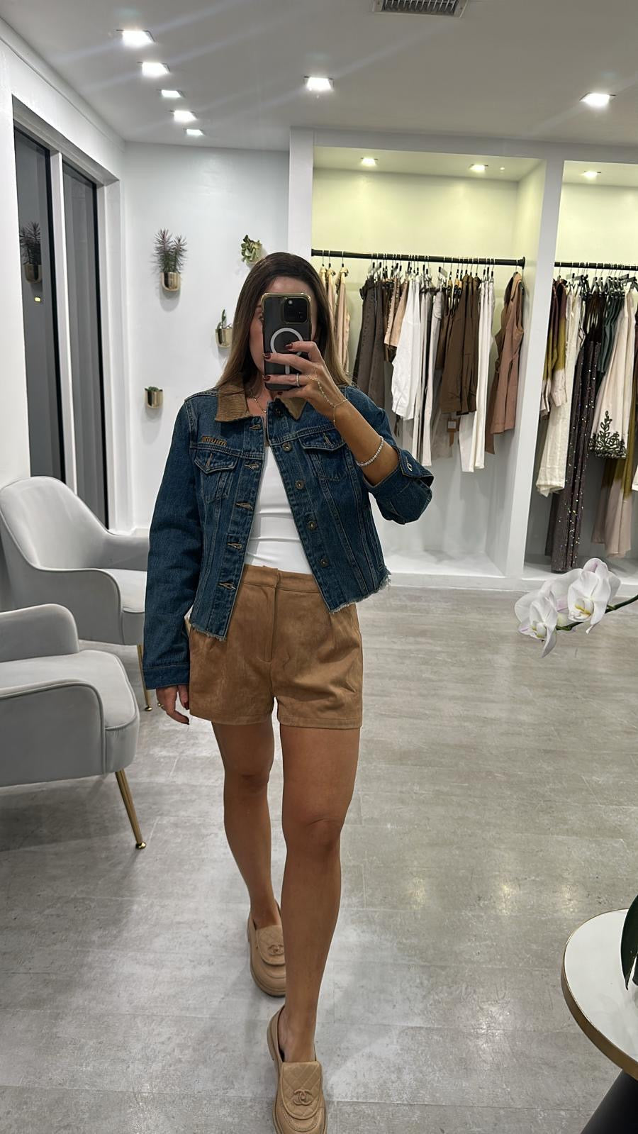SUEDE DENIM JACKET