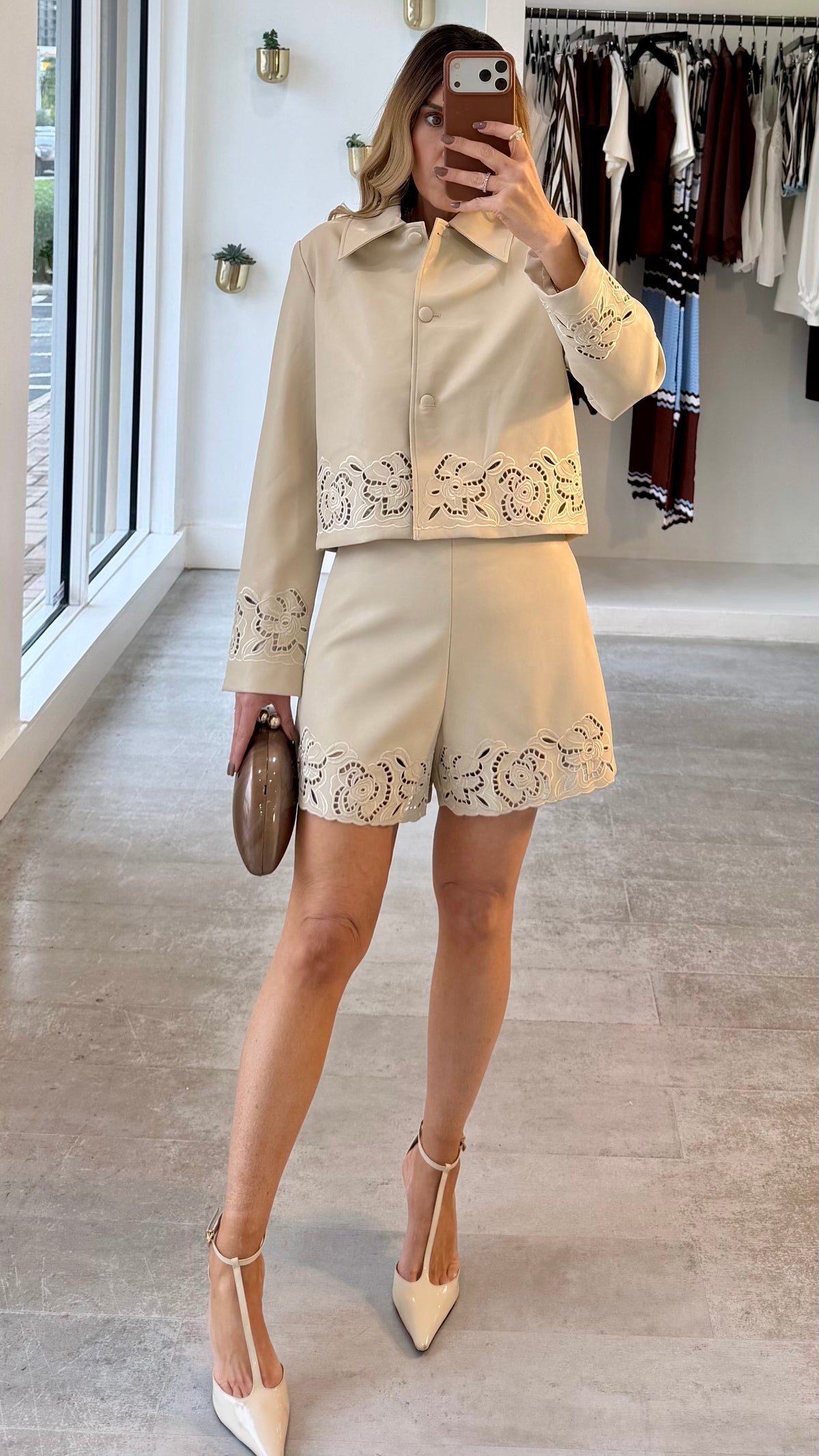 CREAM LACE SET