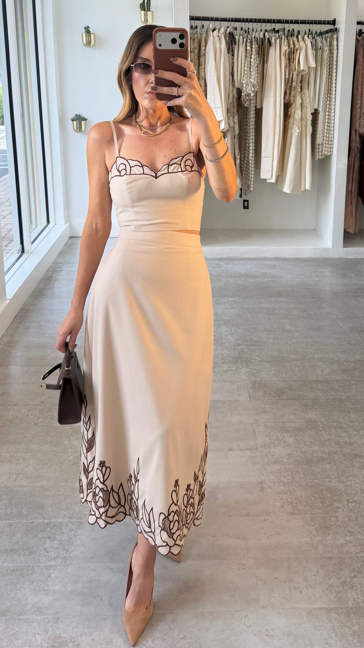 MOCHA STITCH SKIRT SET