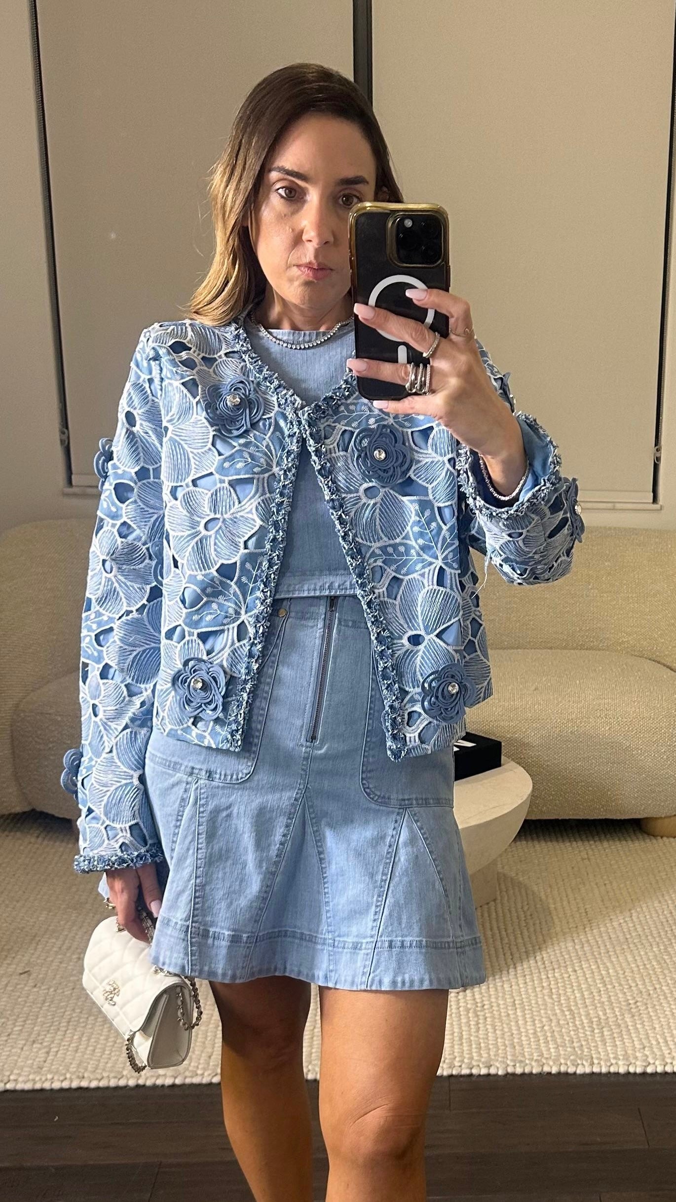 FLORAL DENIM JACKET