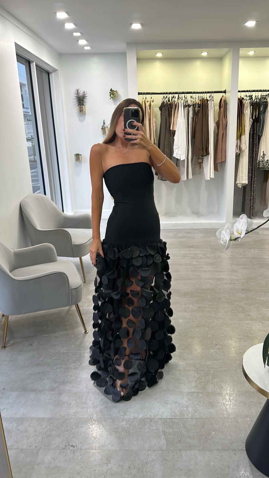THE BLACK PETAL GOWN