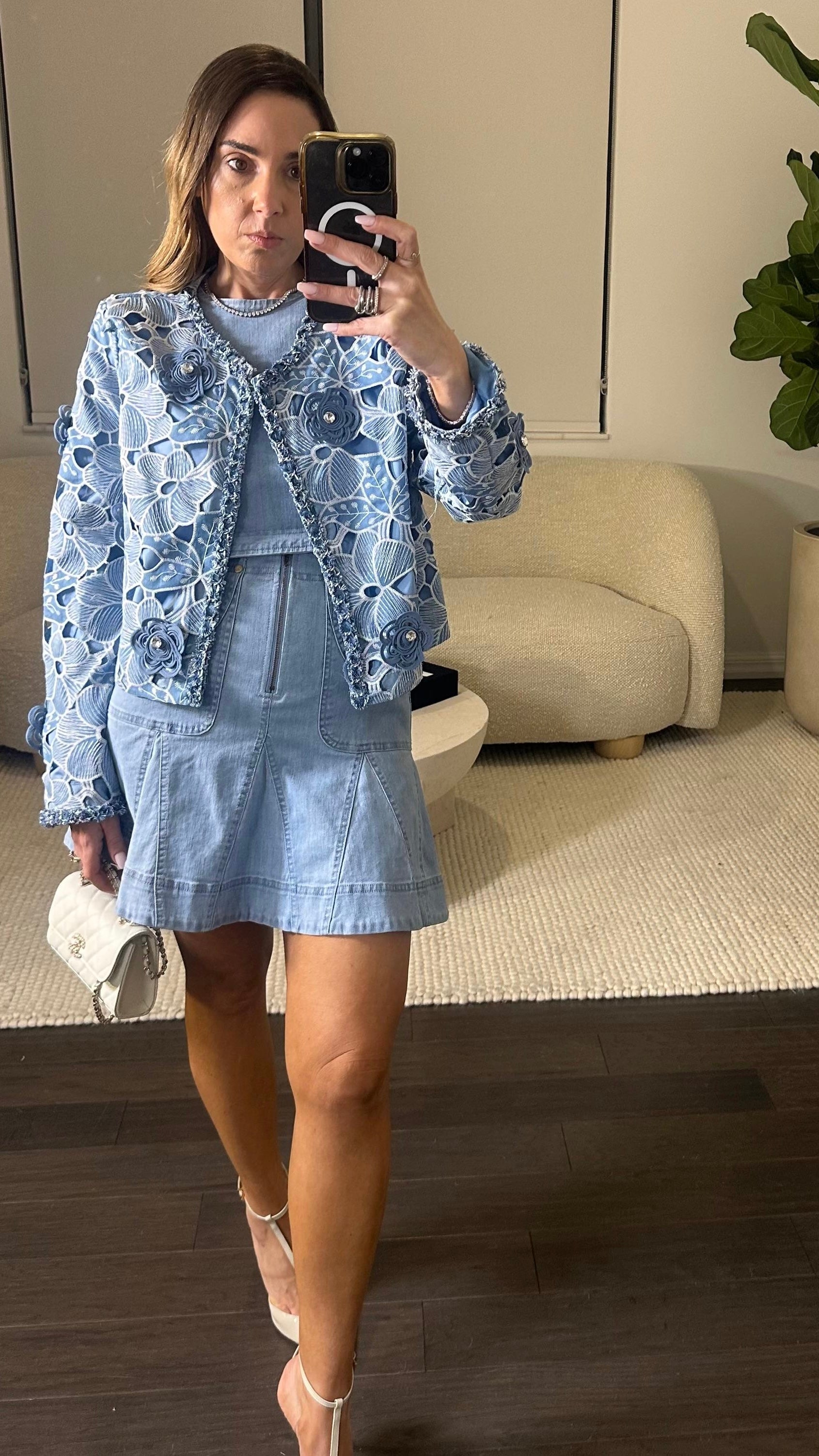 FLORAL DENIM JACKET