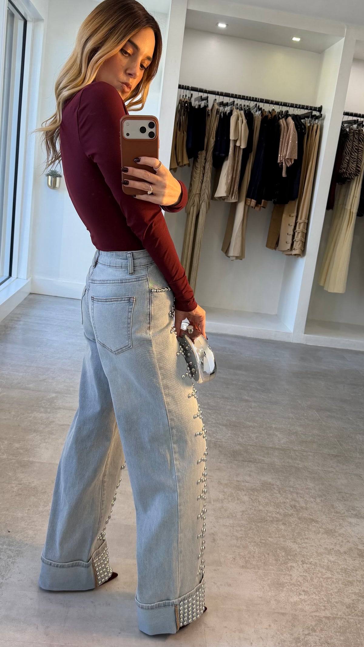 SILVER DRIP DENIM