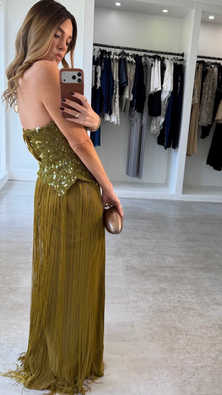 GILDED OLIVE DRESS