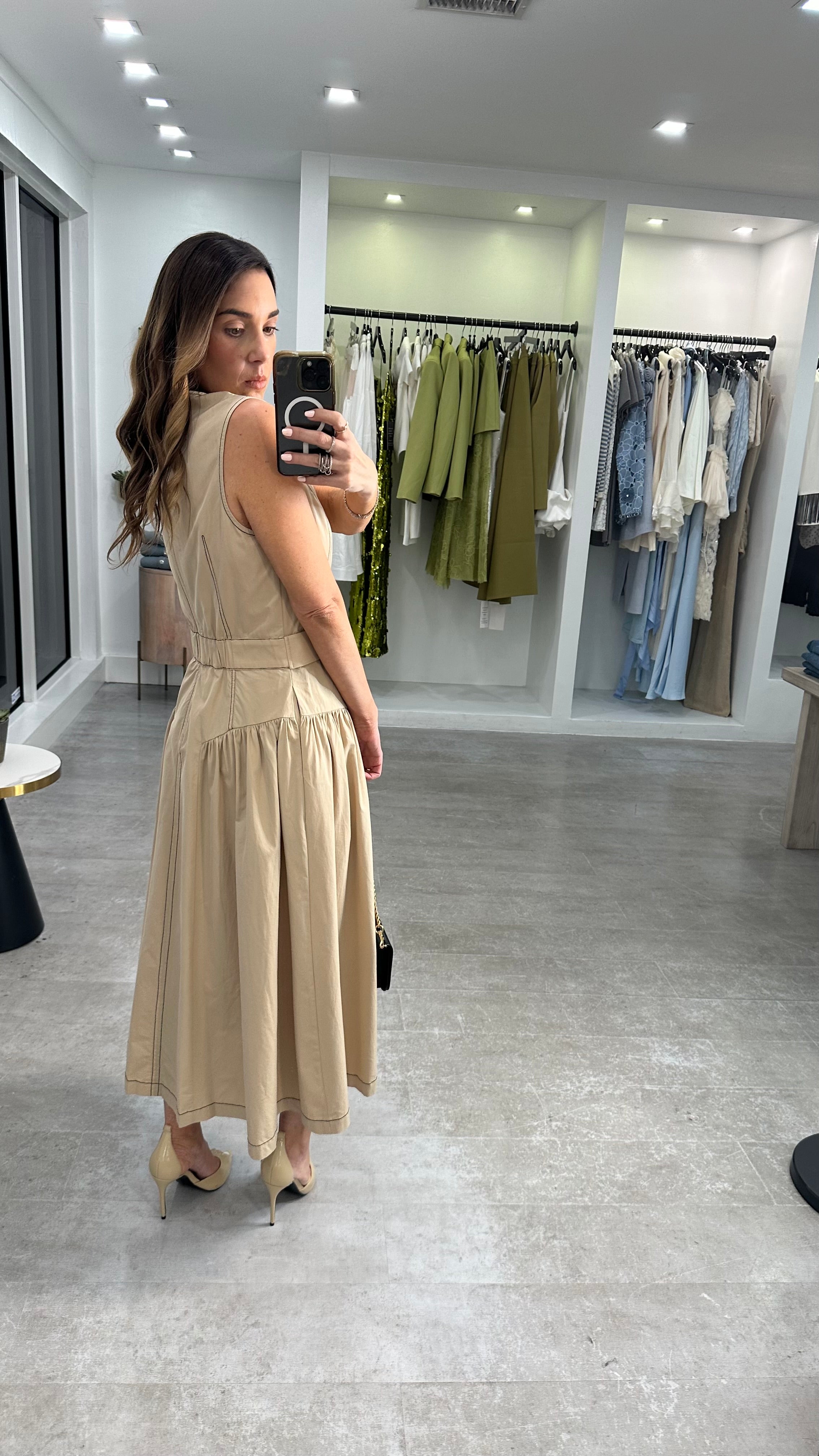 BEIGE UTILITY DRESS
