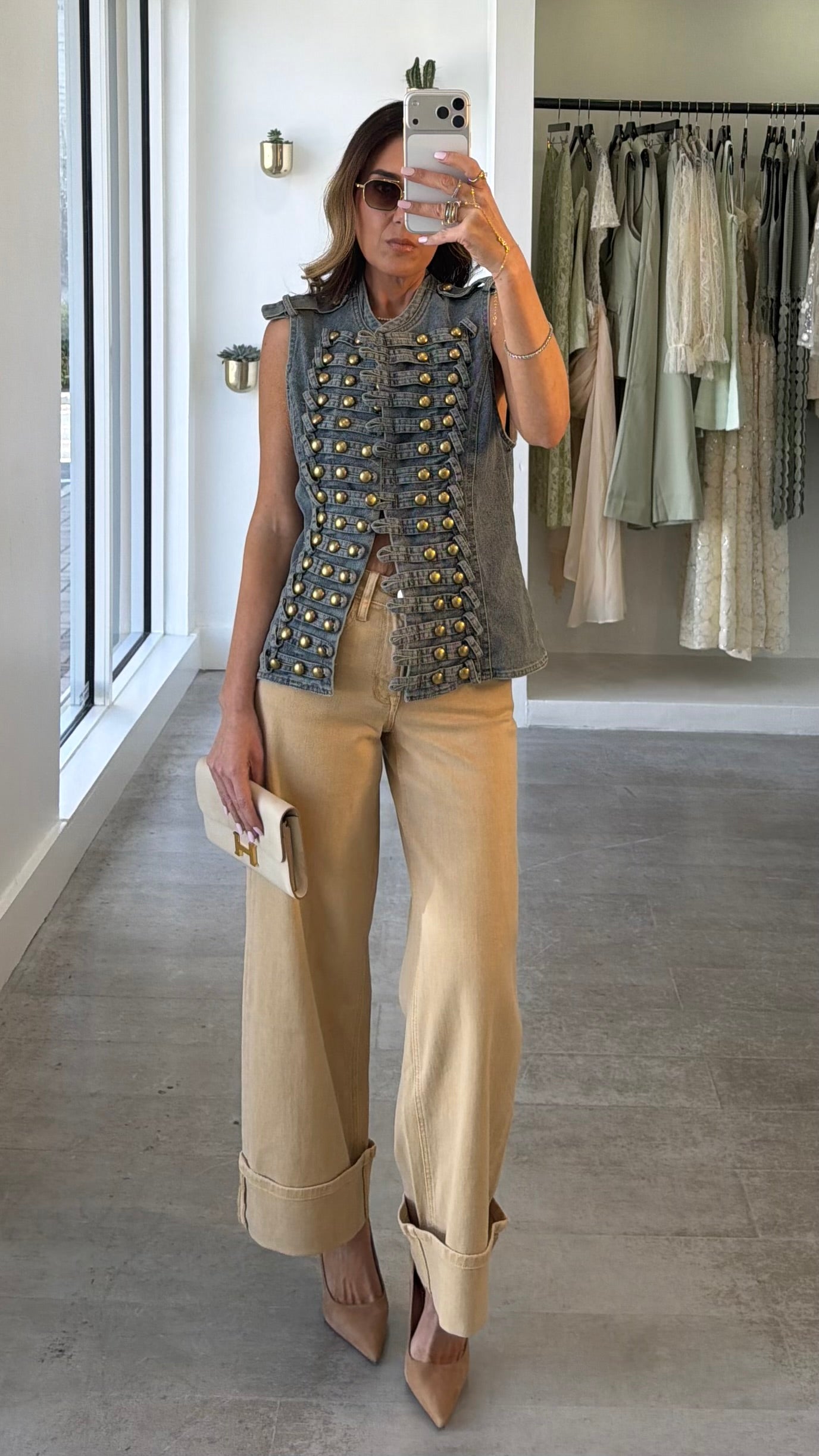 GOLDEN LATTE WIDE DENIM