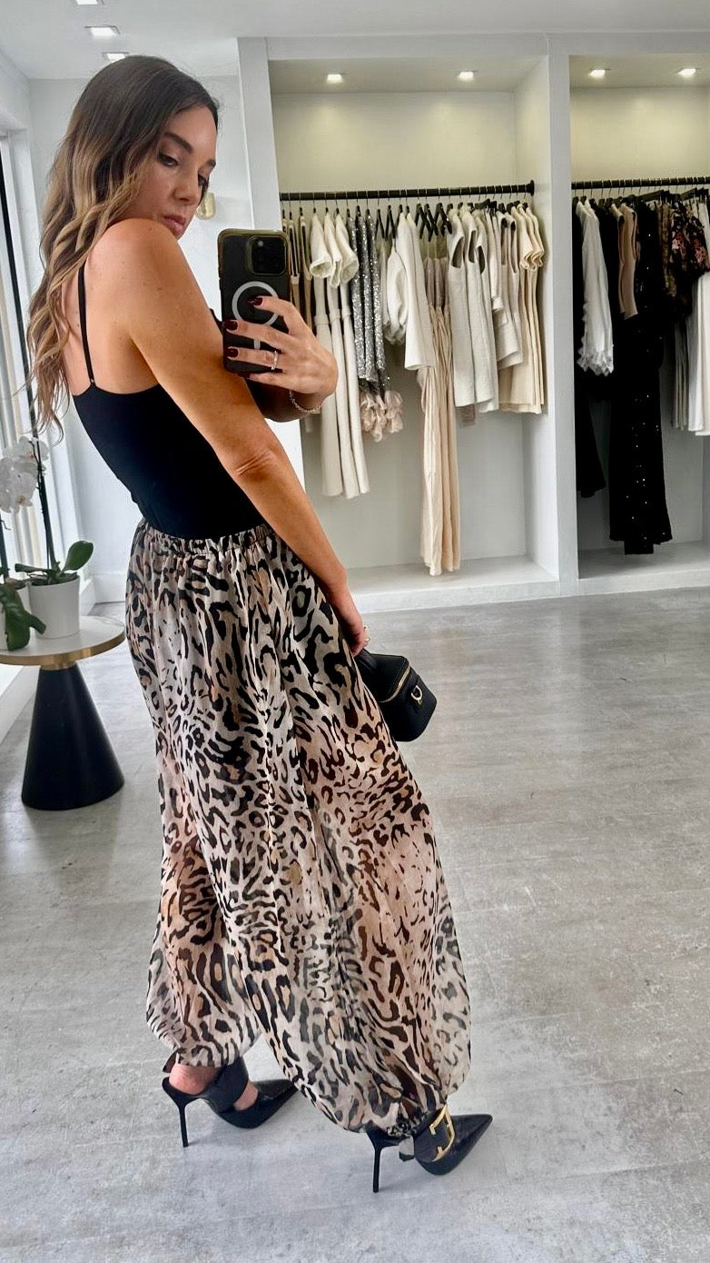 THE SHEER LEOPARD PANTS