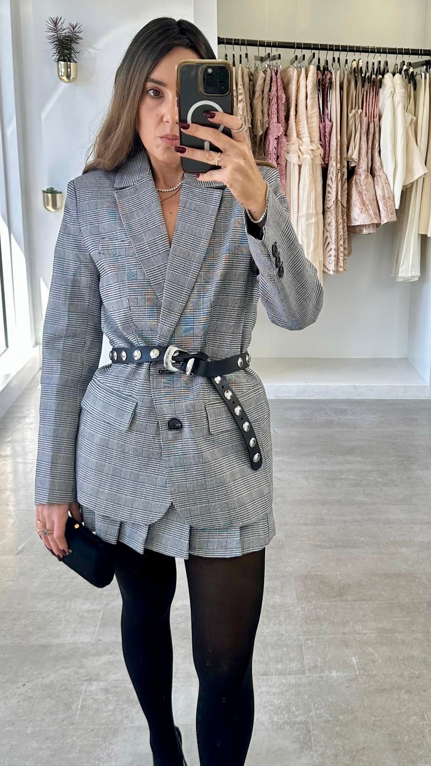 PLAID TAILOR BLAZER