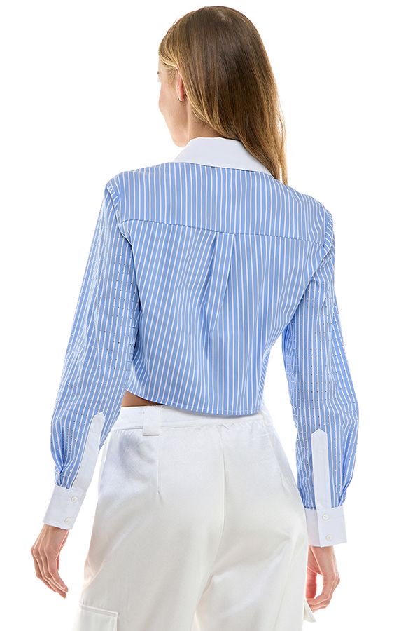 STRIPED DIAMENTE TOP