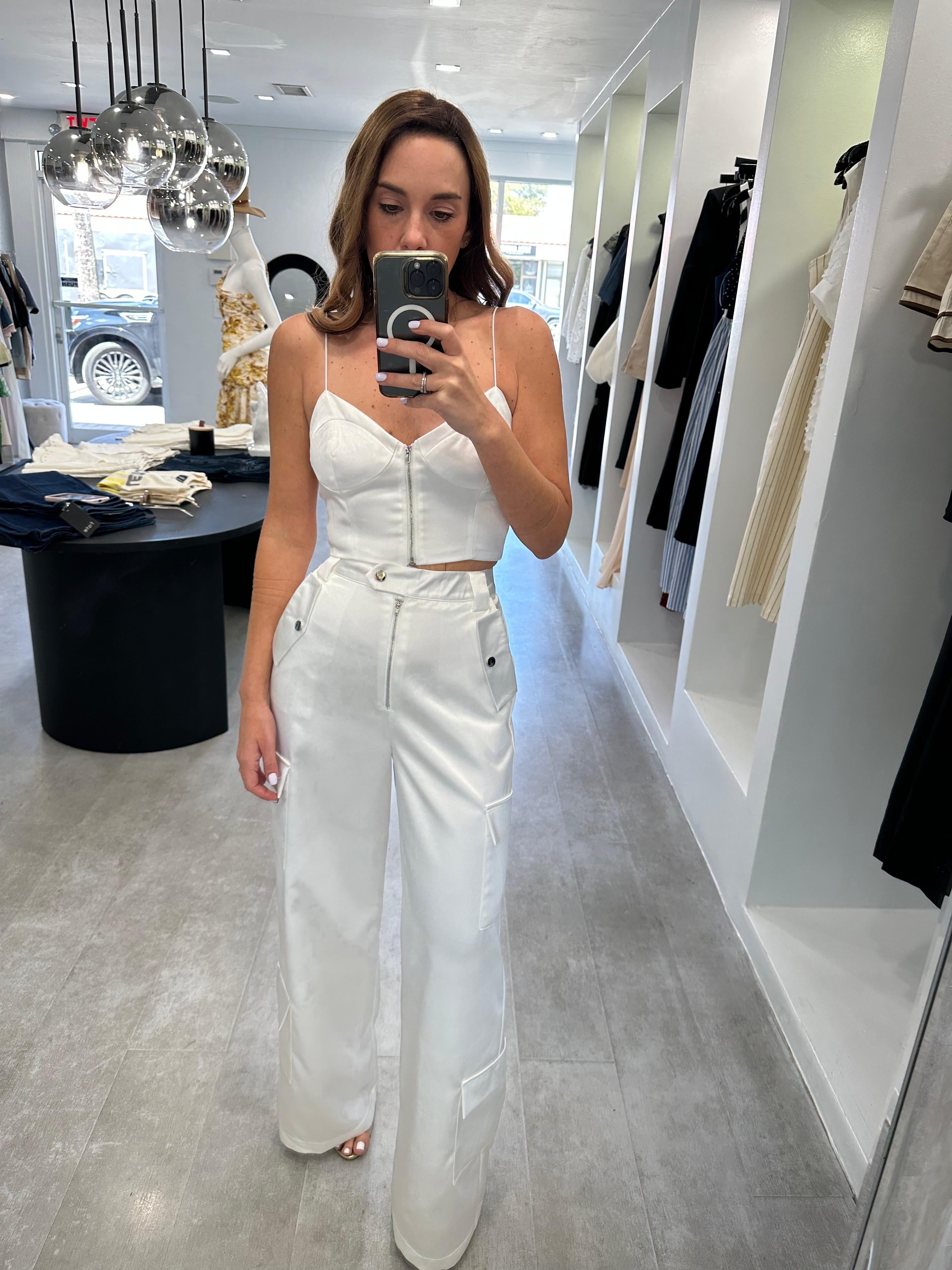 WHITE SILKY SET
