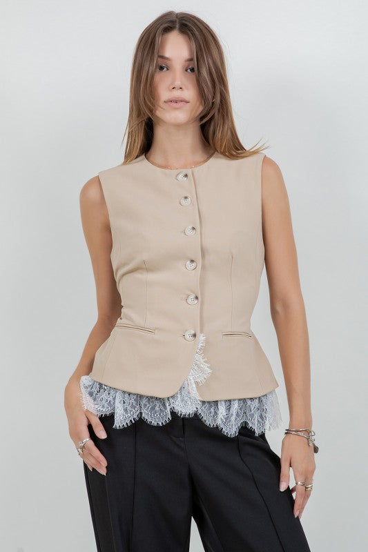 THE NUDE LACE VEST