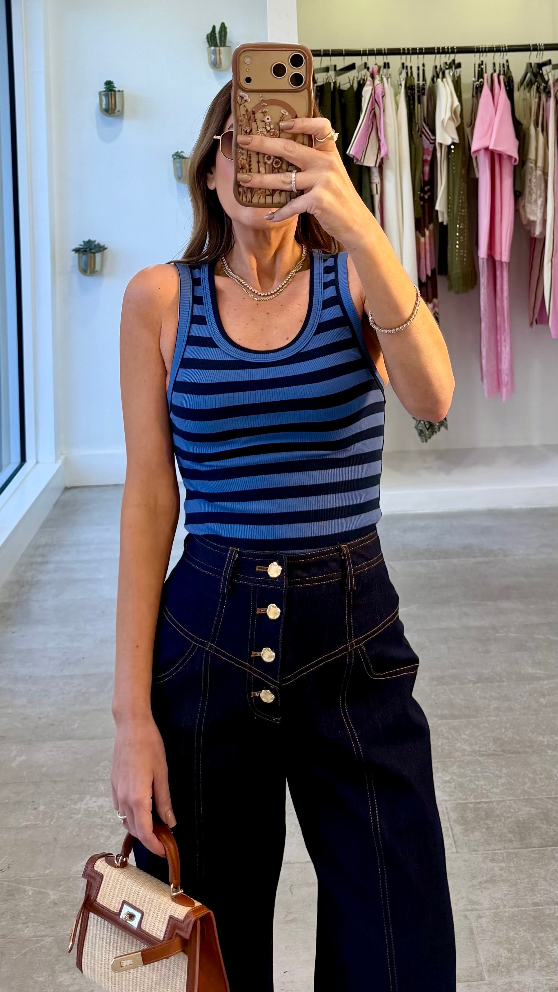 BLUE STRIPED TANK