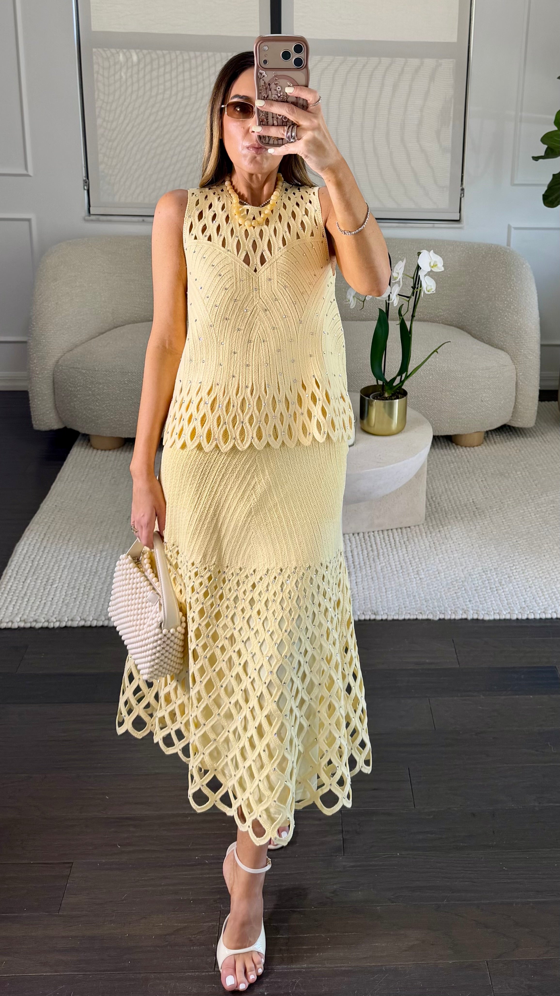 SUNLIT CROCHET TOP SET