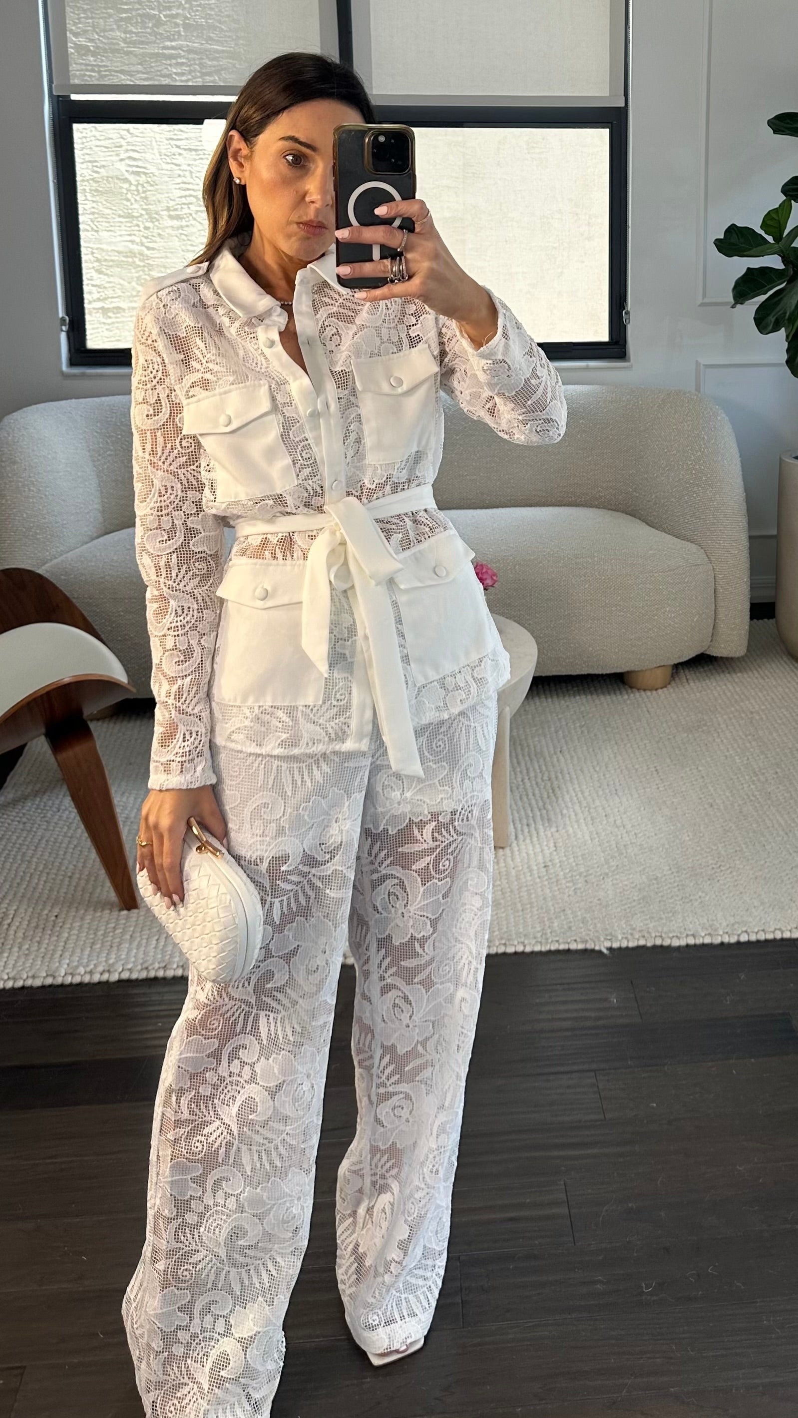 ILLUSION WHITE PANT SET