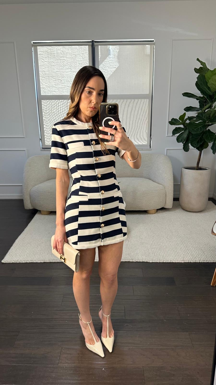 STRIPED BLUE DRESS