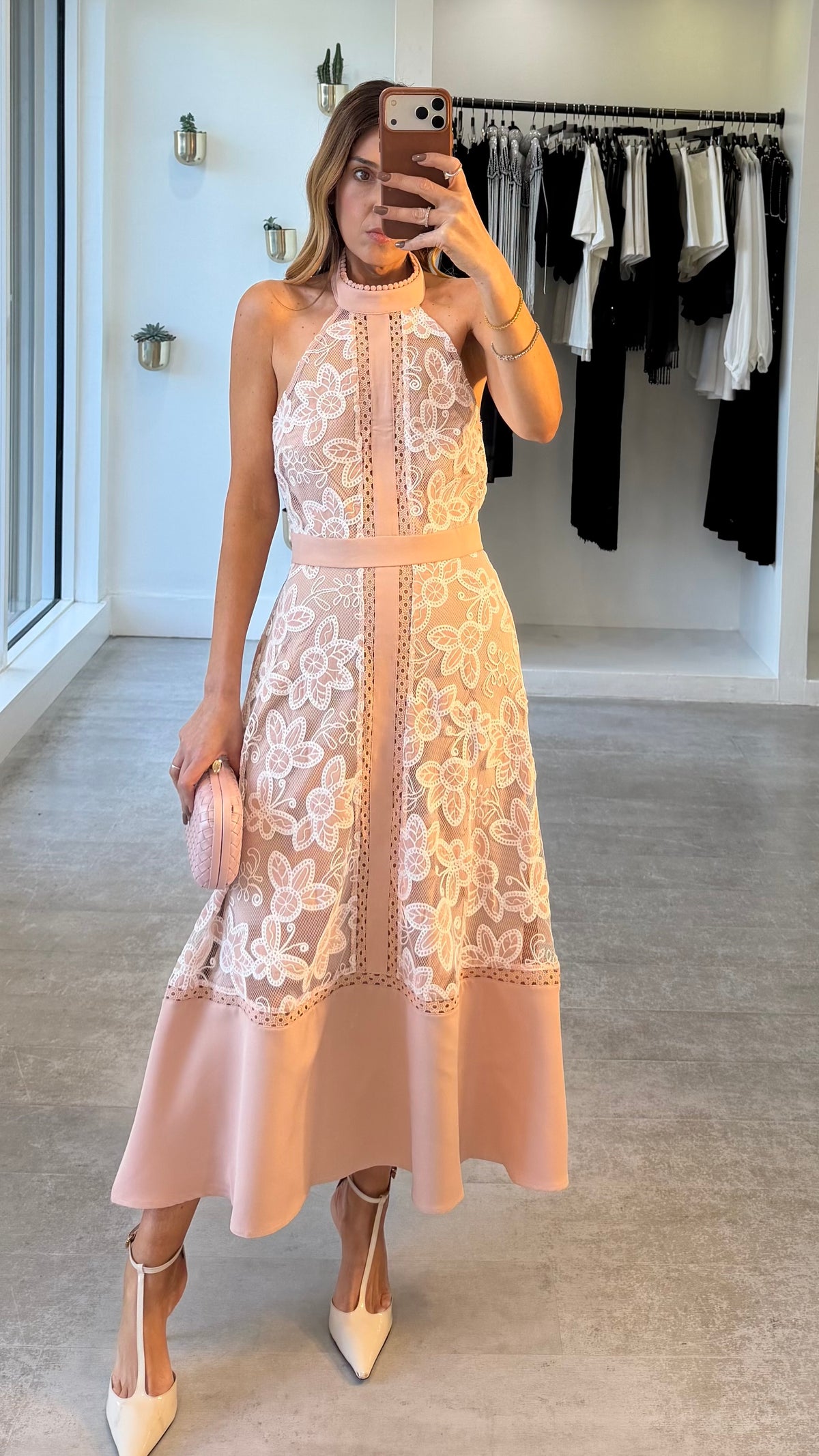 PETAL NUDE DRESS