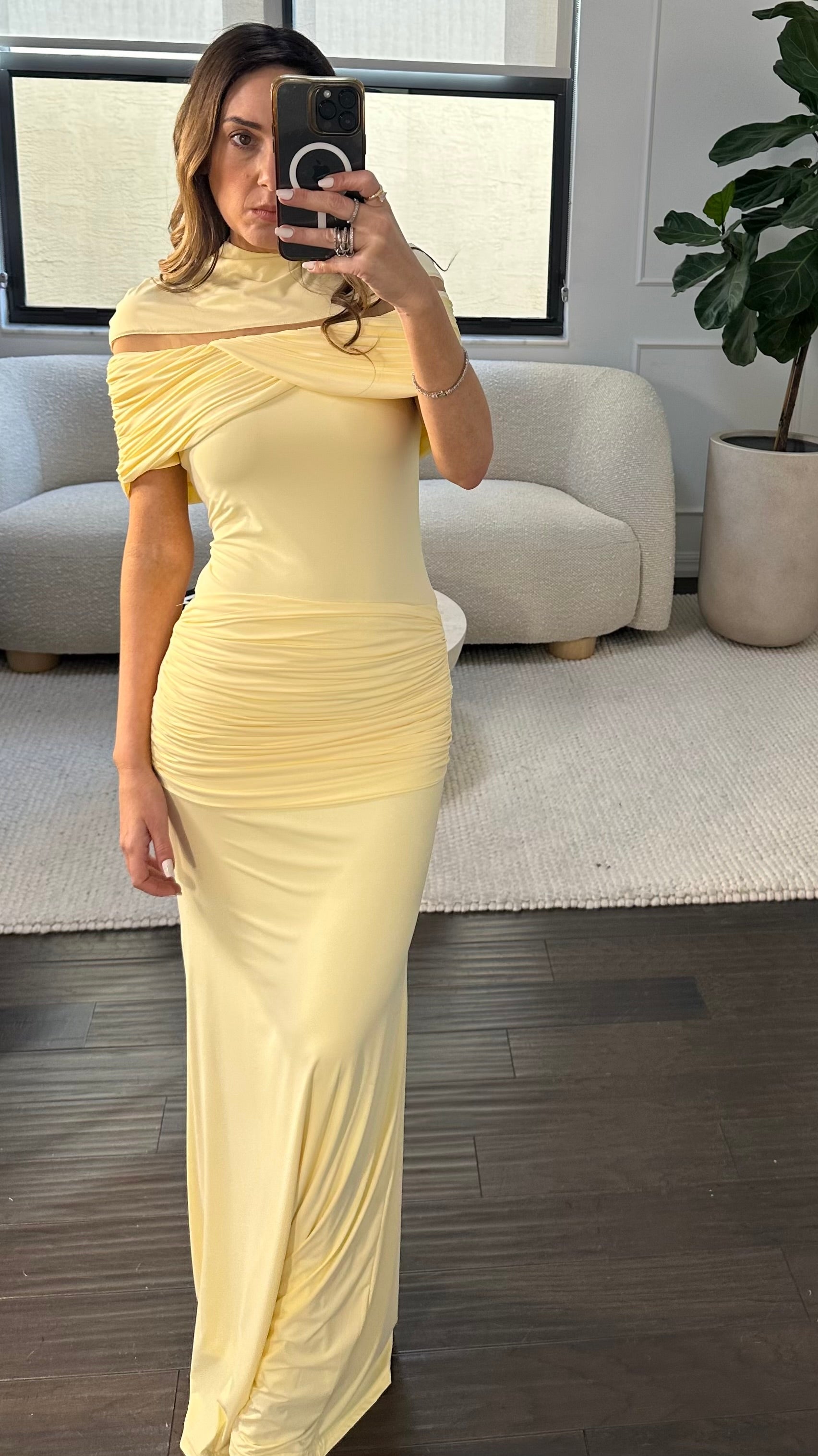 BUTTER CAPE DRESS