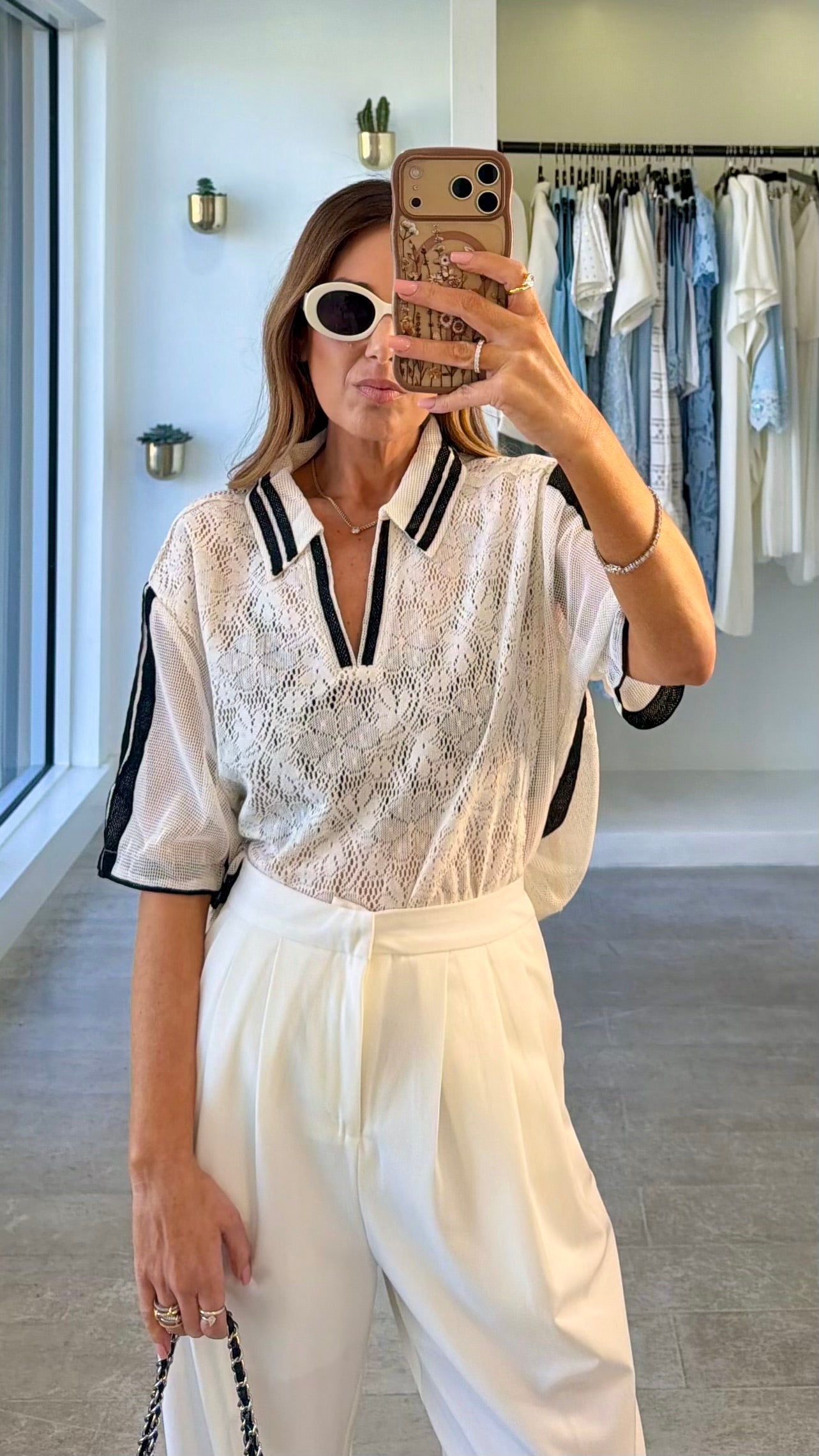 LACE POLO JERSEY
