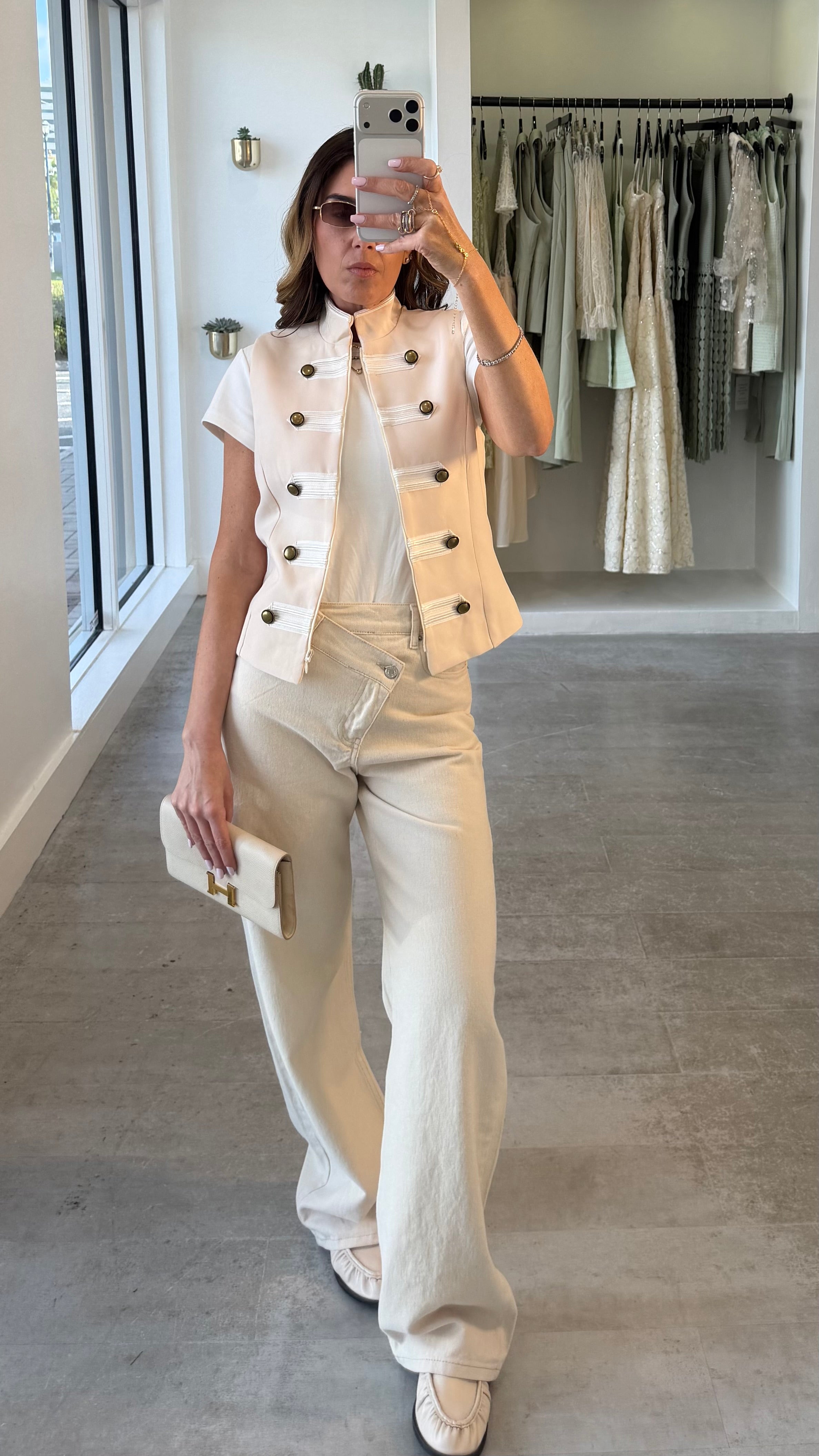 ROYAL BUTTONS BEIGE VEST