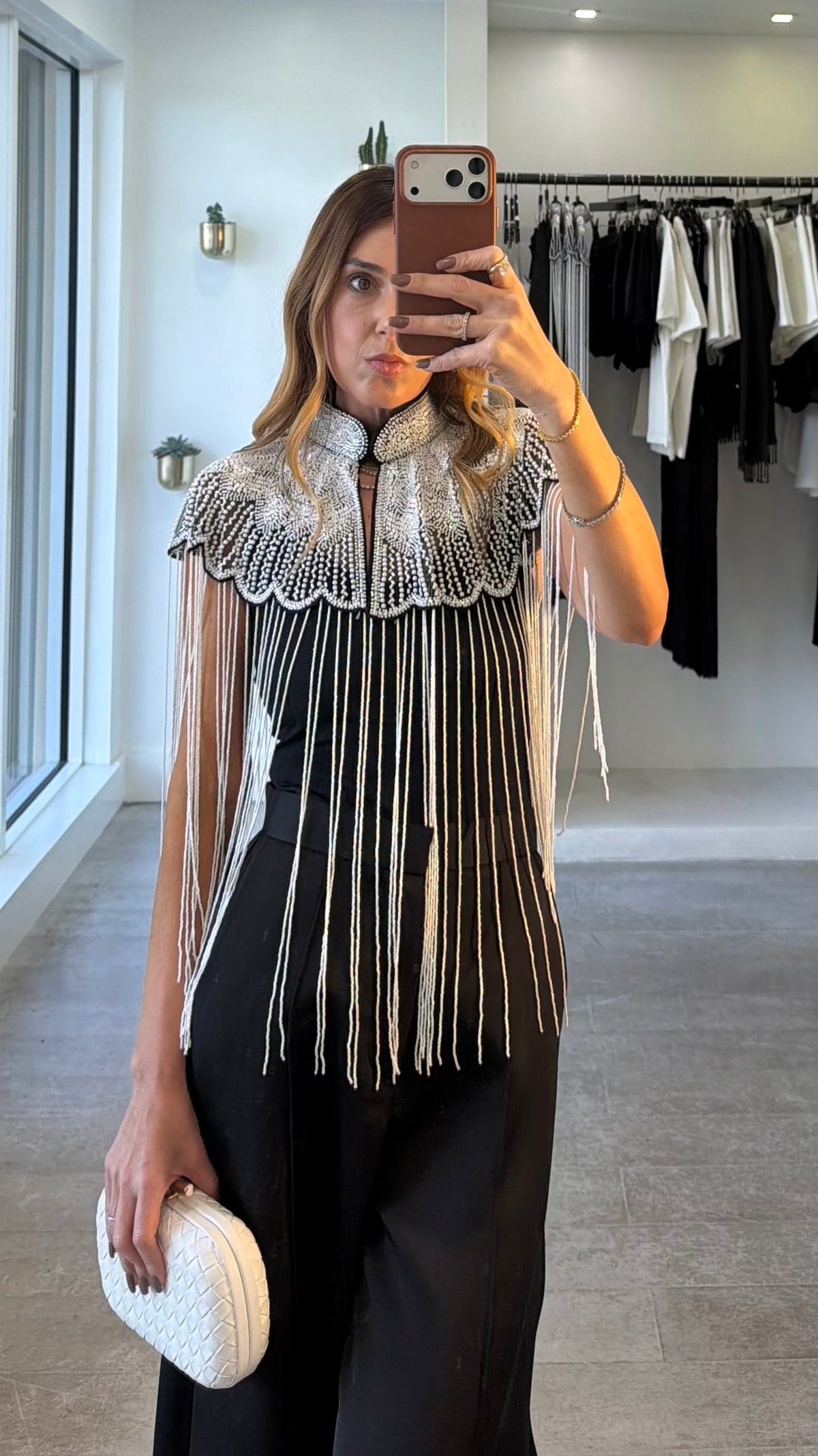 DIAMOND FRINGE CAPE