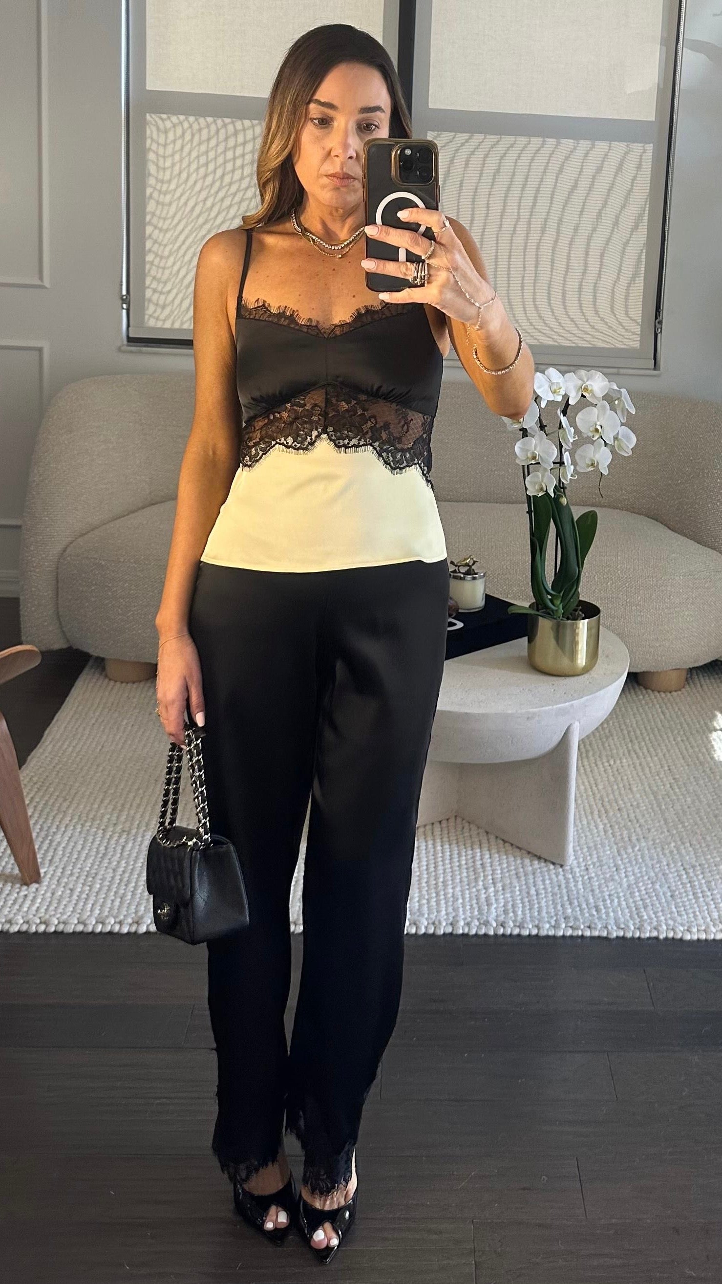 BUTTER LACE SILK SET