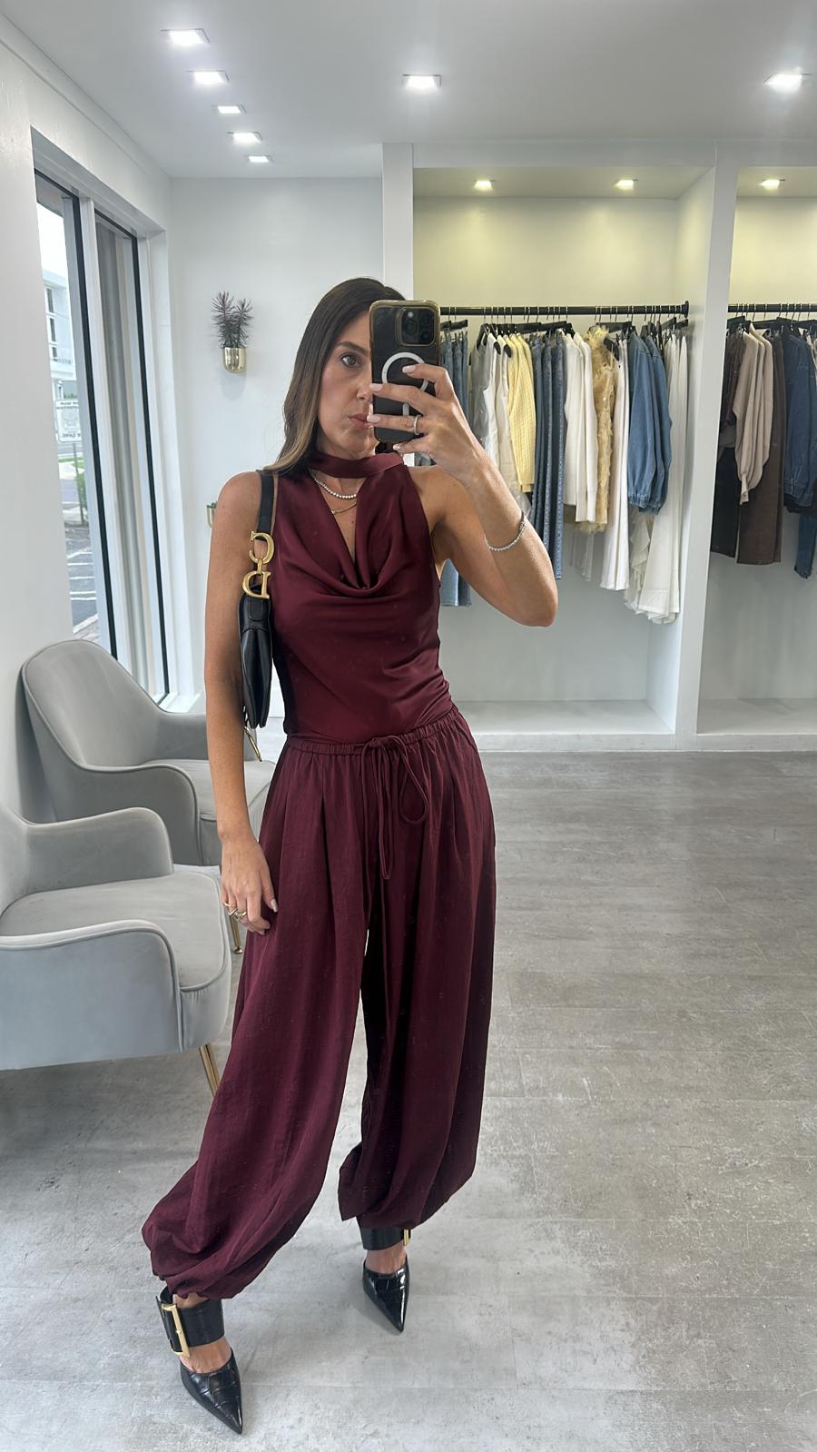 BORDEAUX DRAPE PANTS