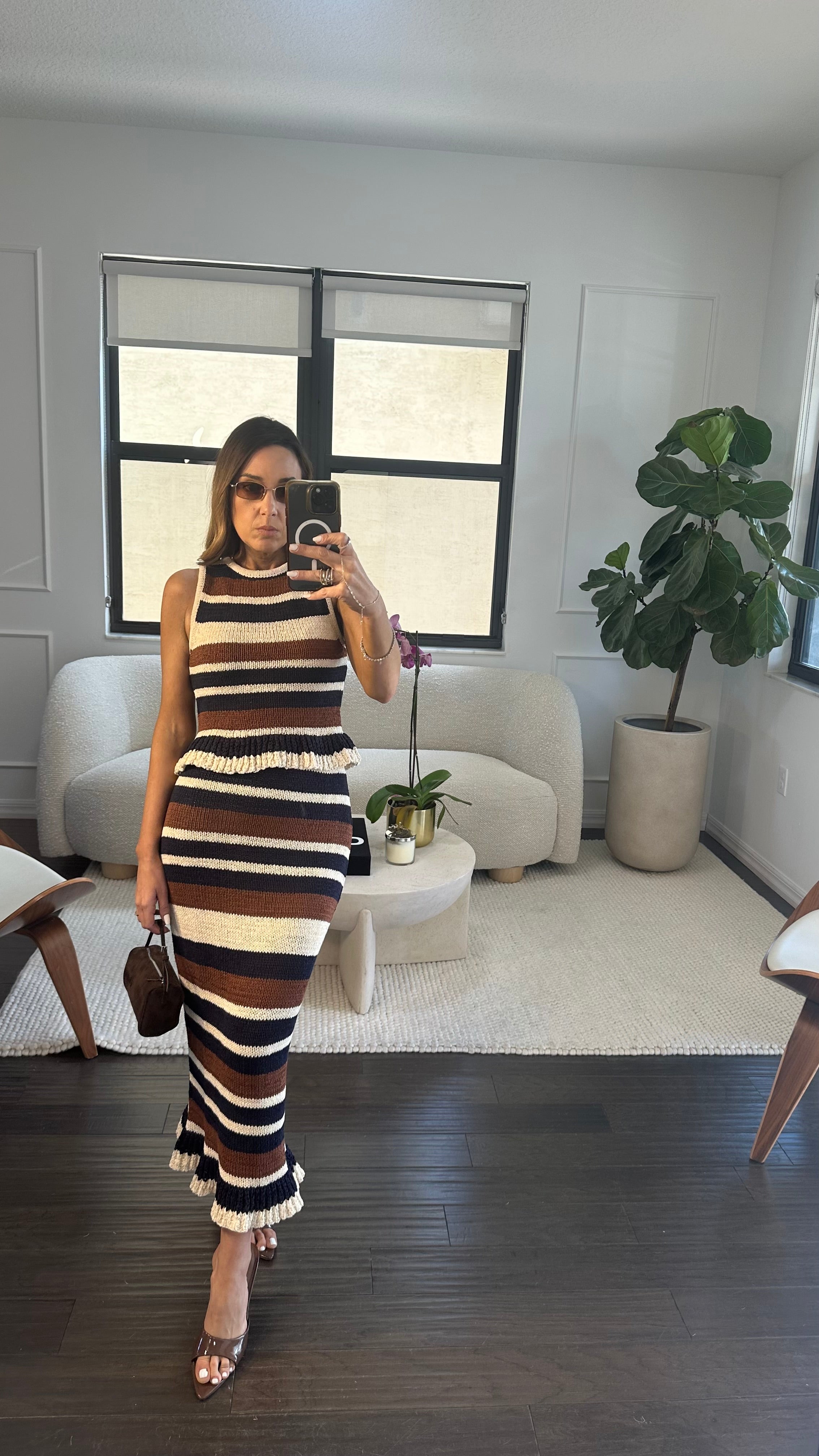 NEUTRAL CROCHET SKIRT SET