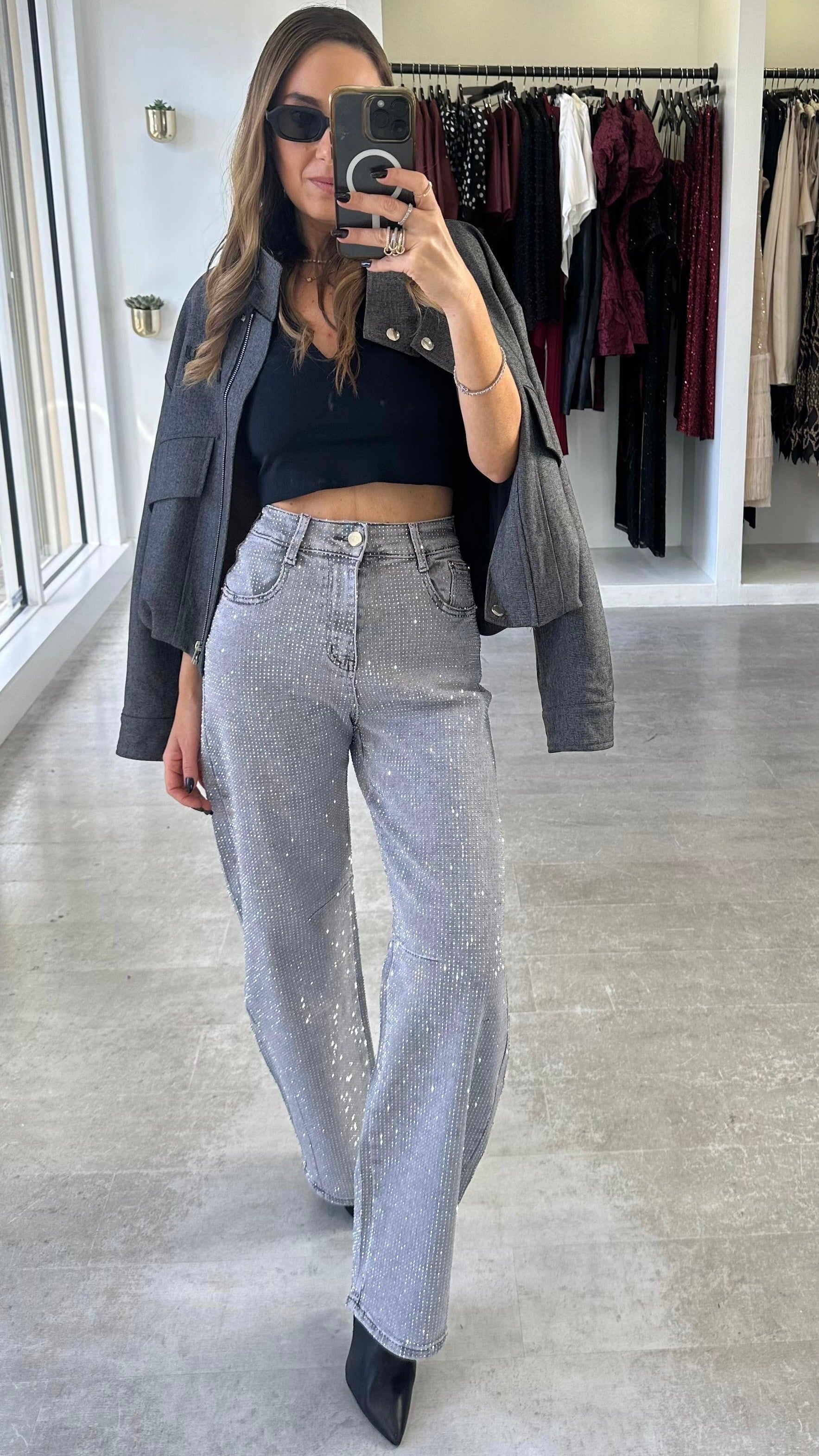 GREY STARLIGHT DENIM