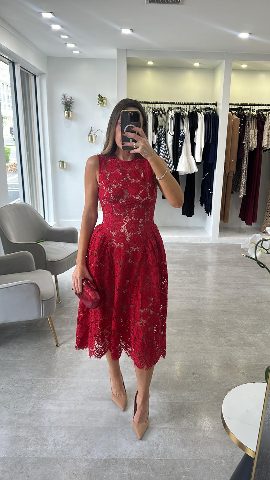 ROUGE LACE MIDI