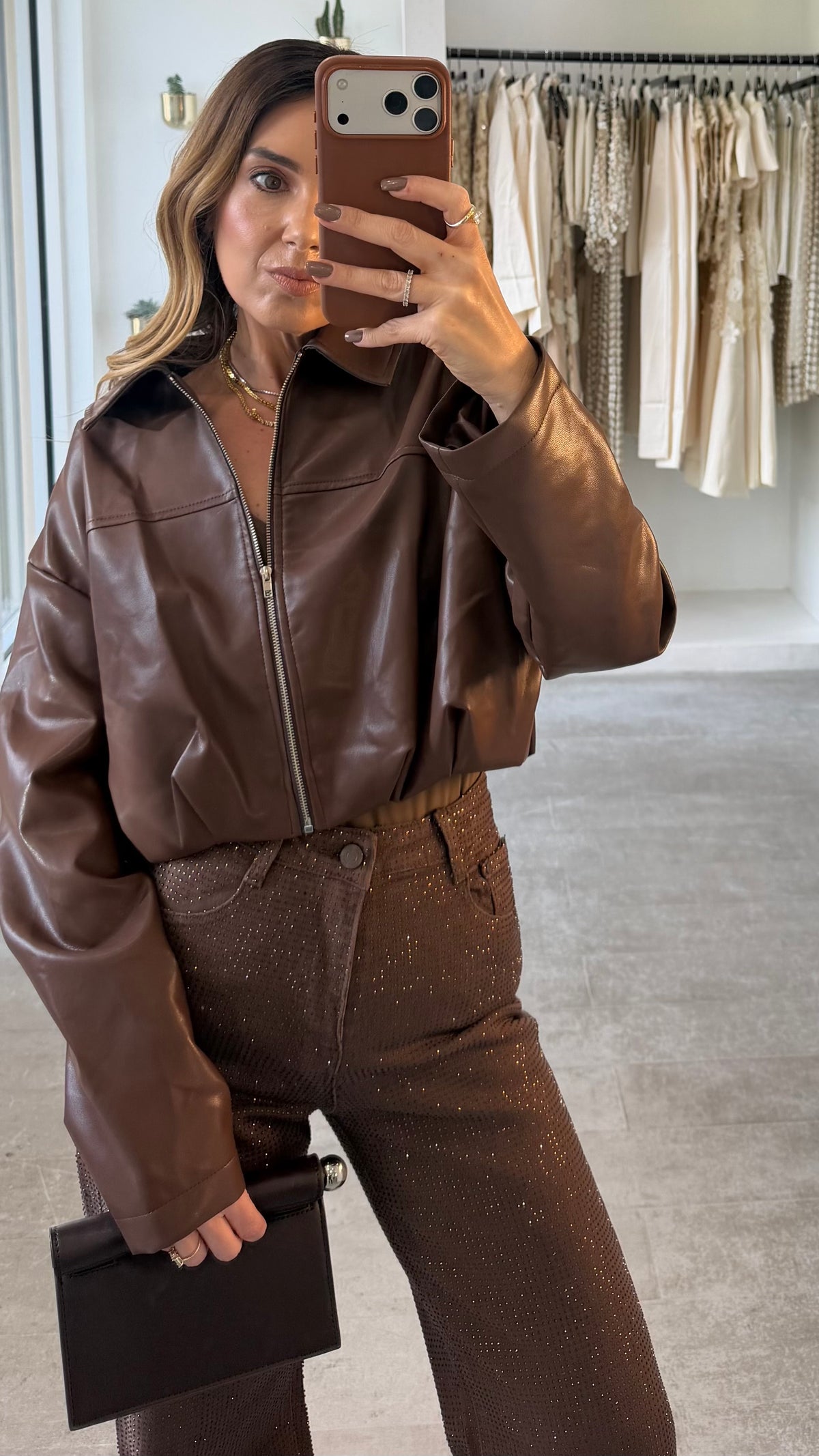 MOCHA BOMMER JACKET