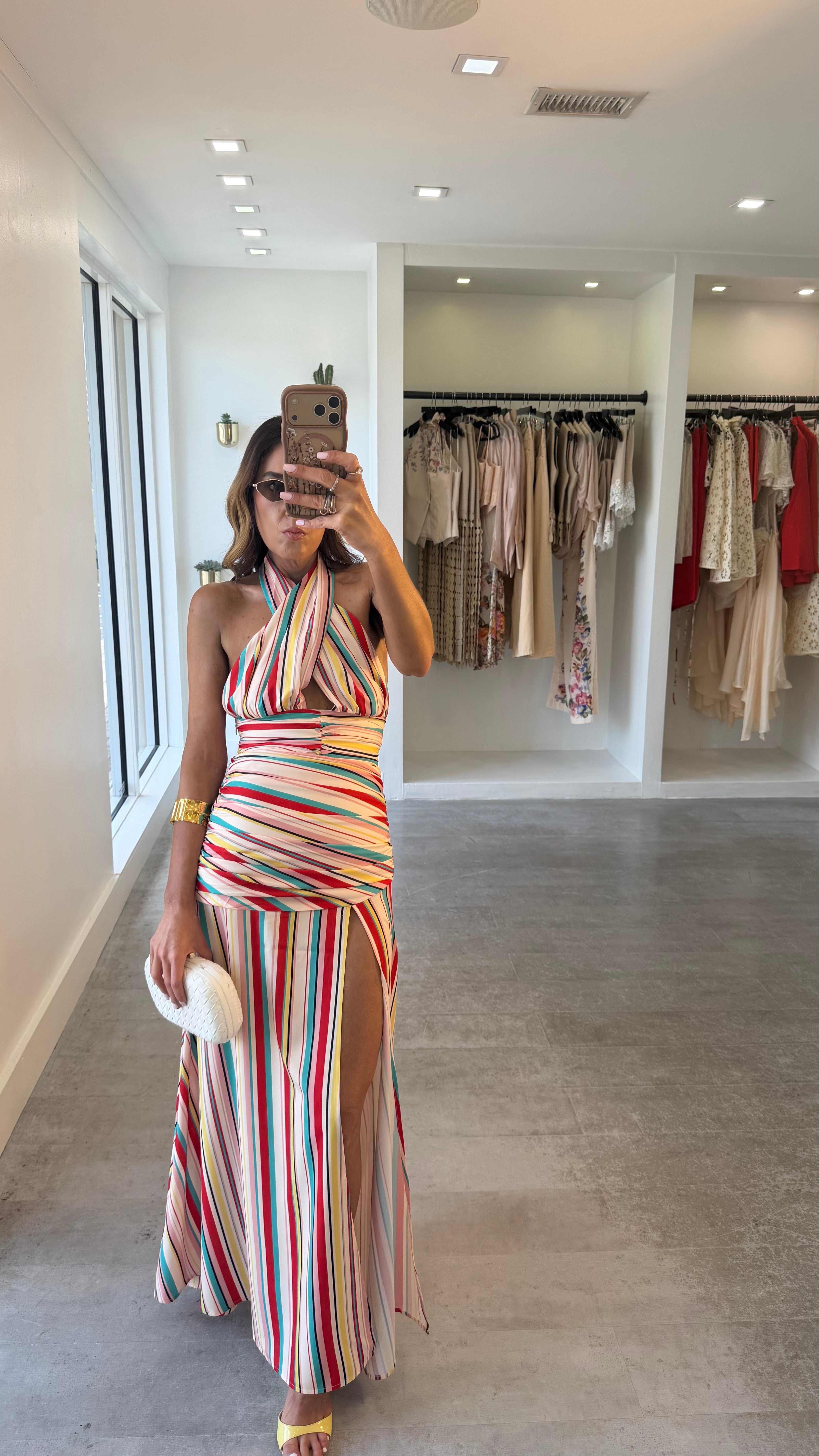 SUNSET STRIPE SKIRT SET