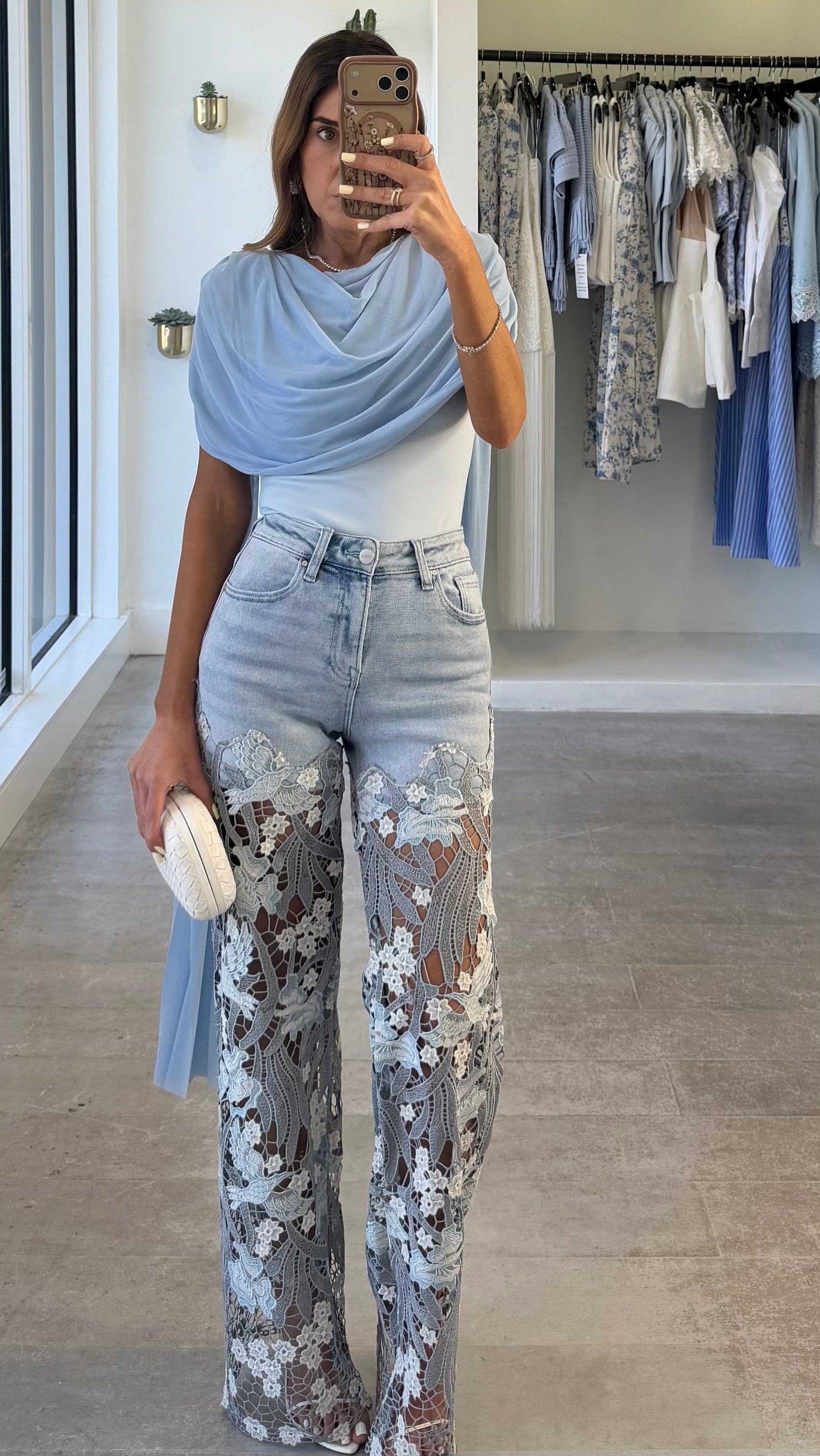BABY BLUE CAPE BODYSUIT