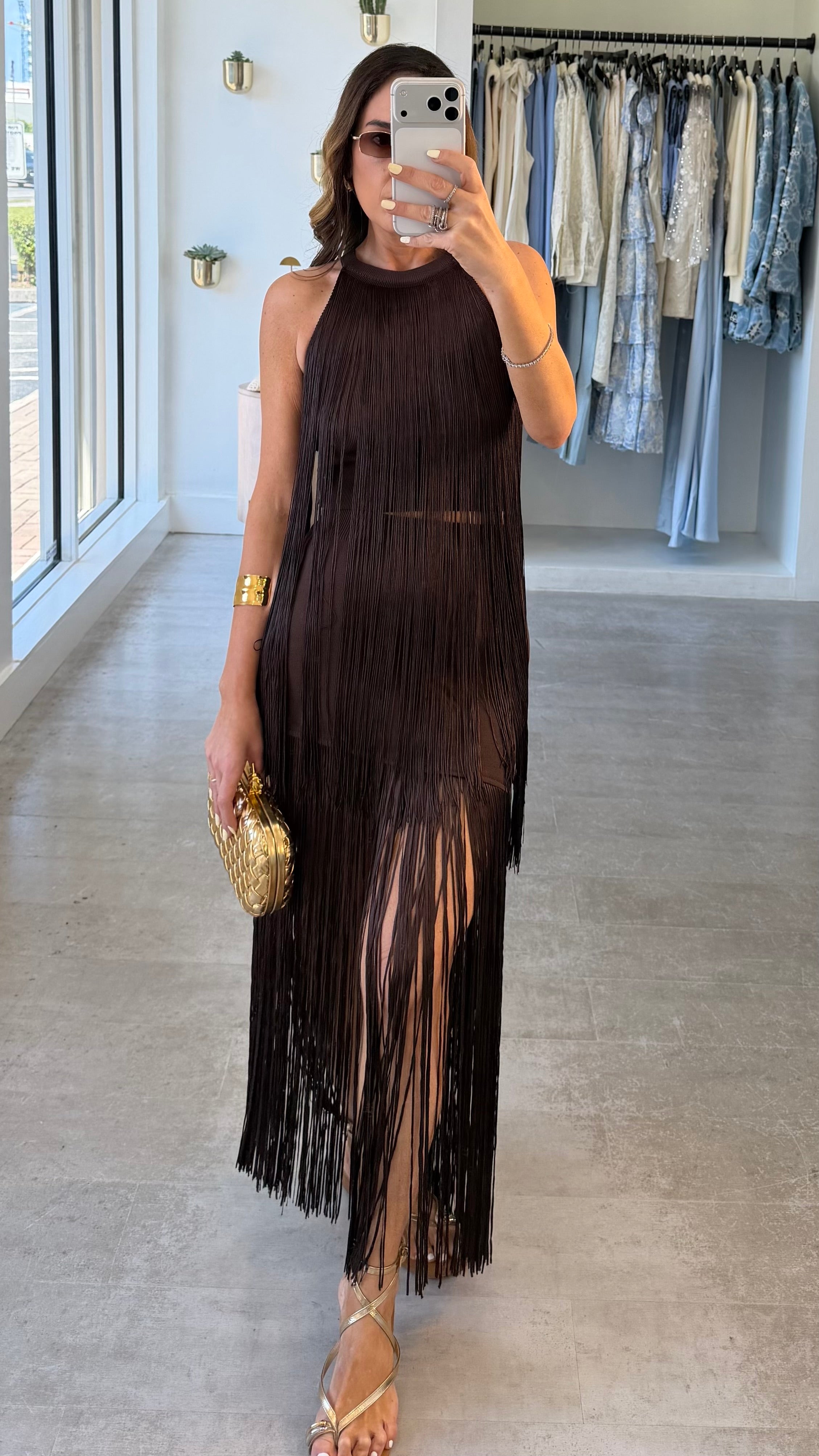 EXPRESSO FRINGE SKIRT SET