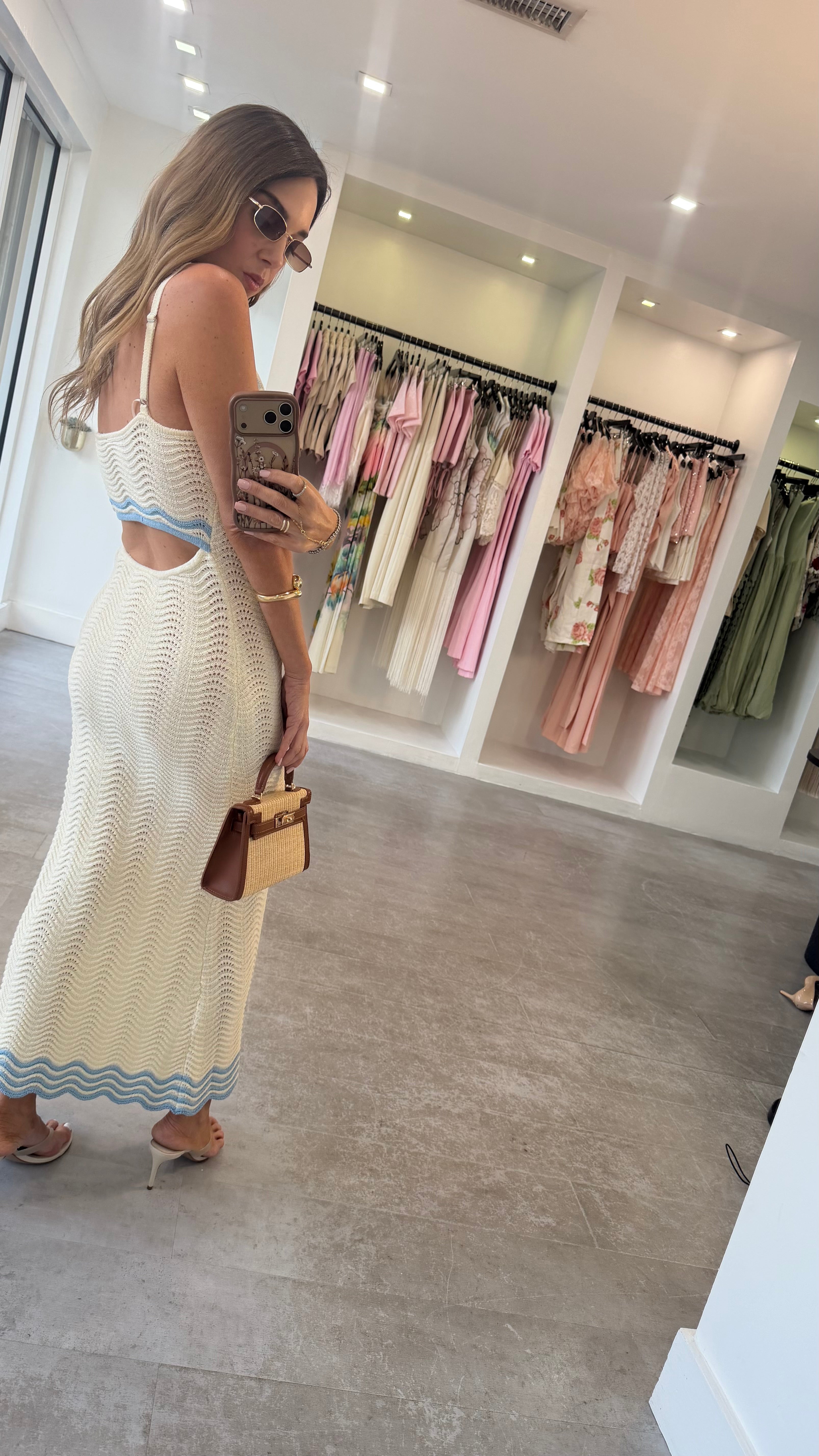 SANTORINI WAVE KNIT DRESS