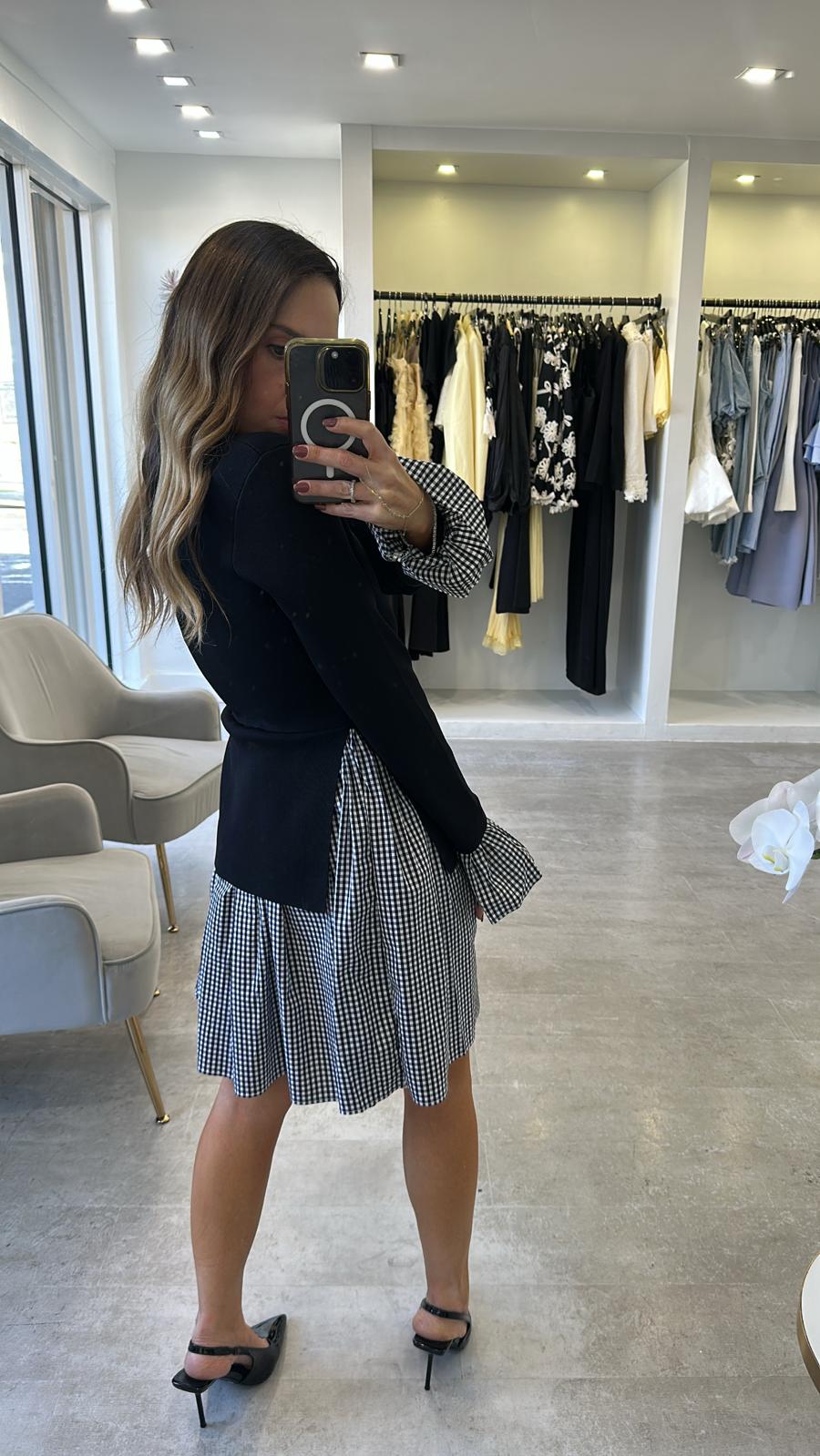 GINGHAM DUO DRESS