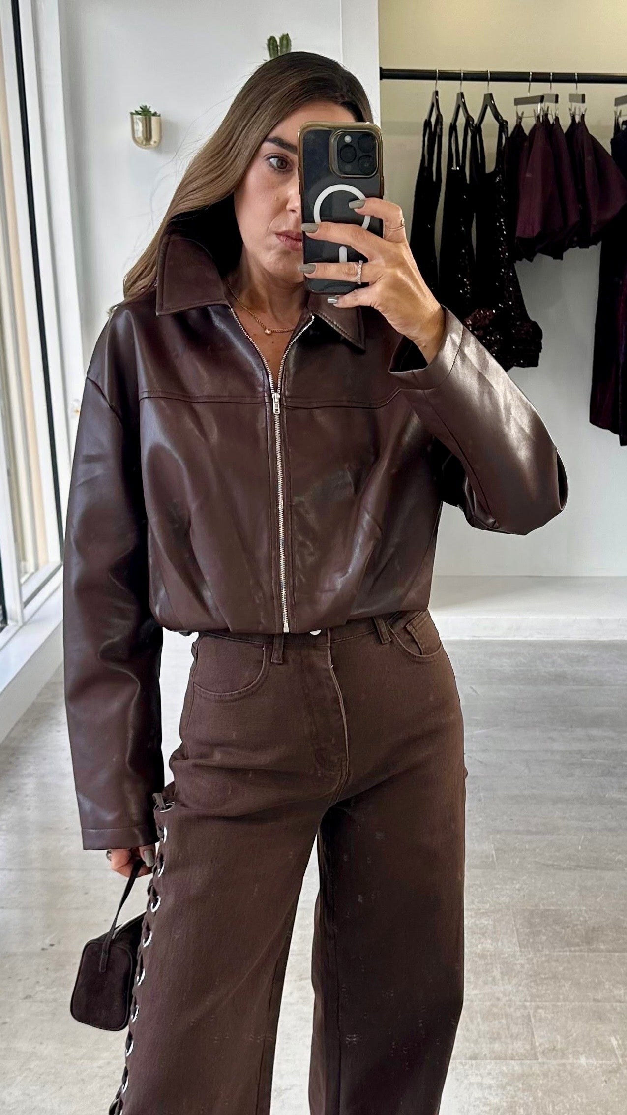 MOCHA BOMMER JACKET