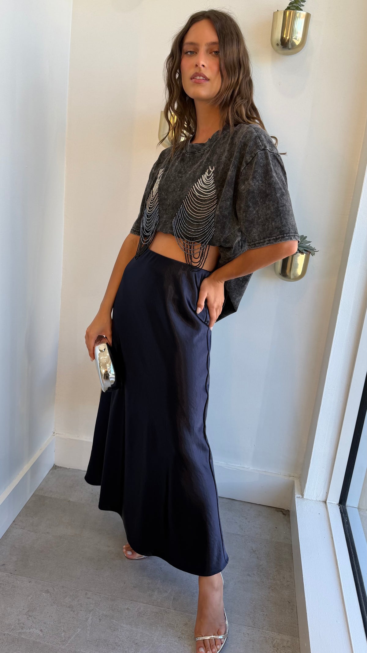 NAVY MUSE SKIRT