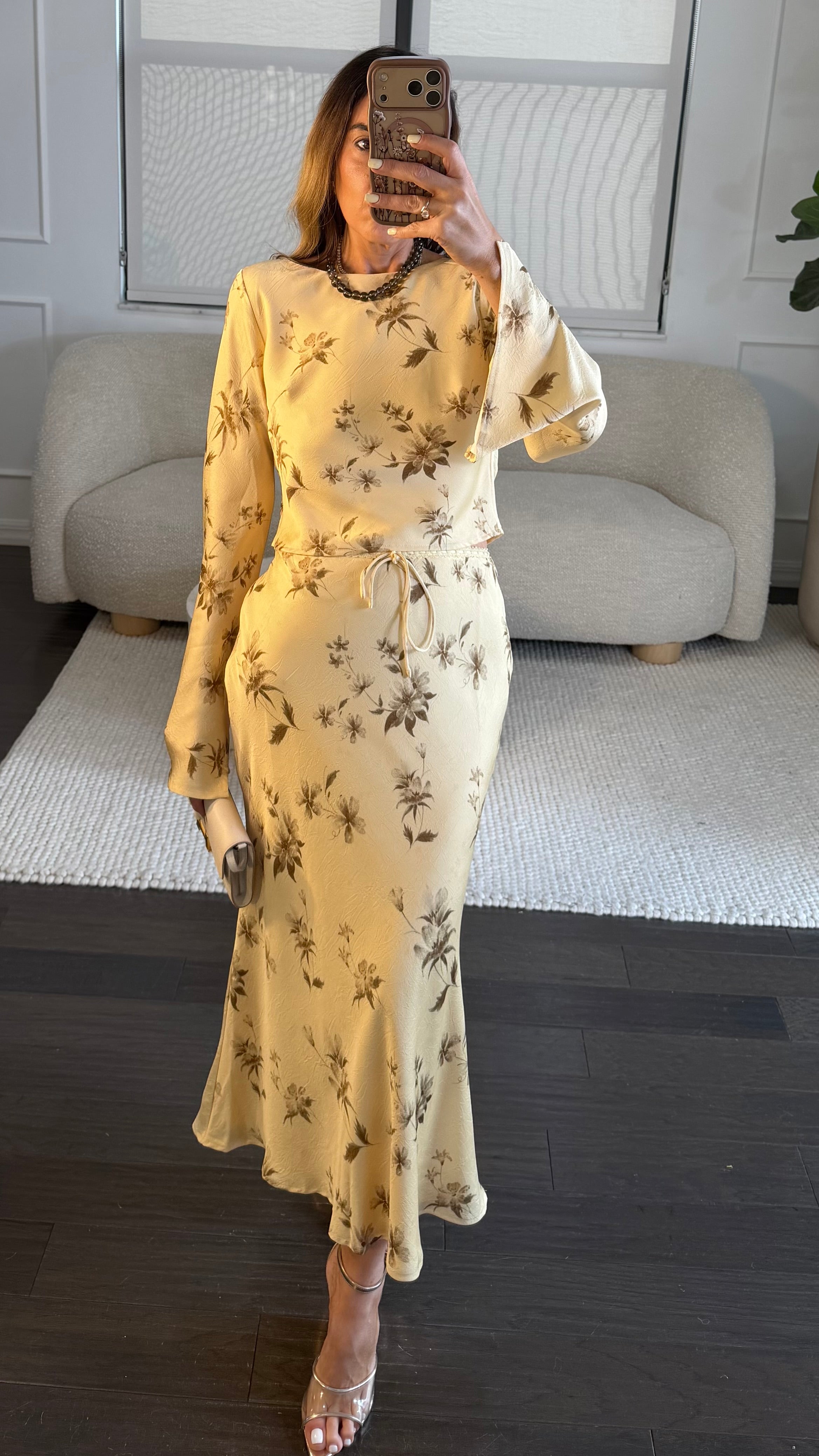 BUTTER SATIN PRINTED SET