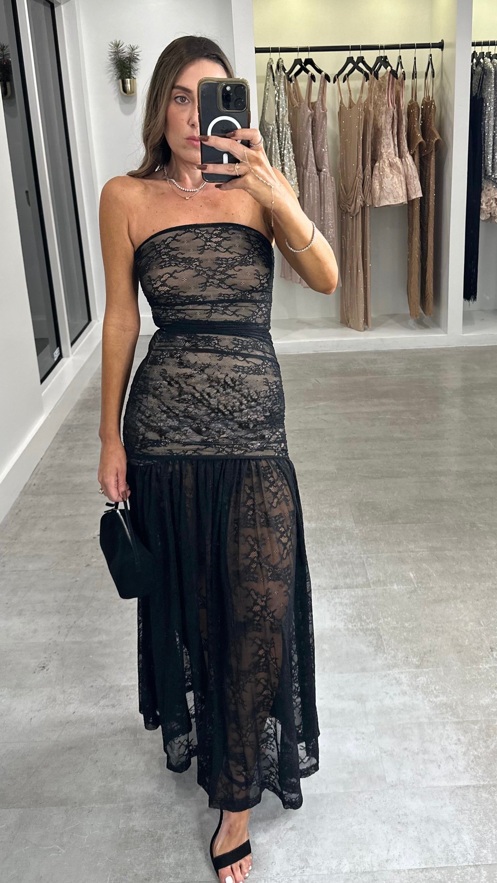 LACE REVIRE DRESS
