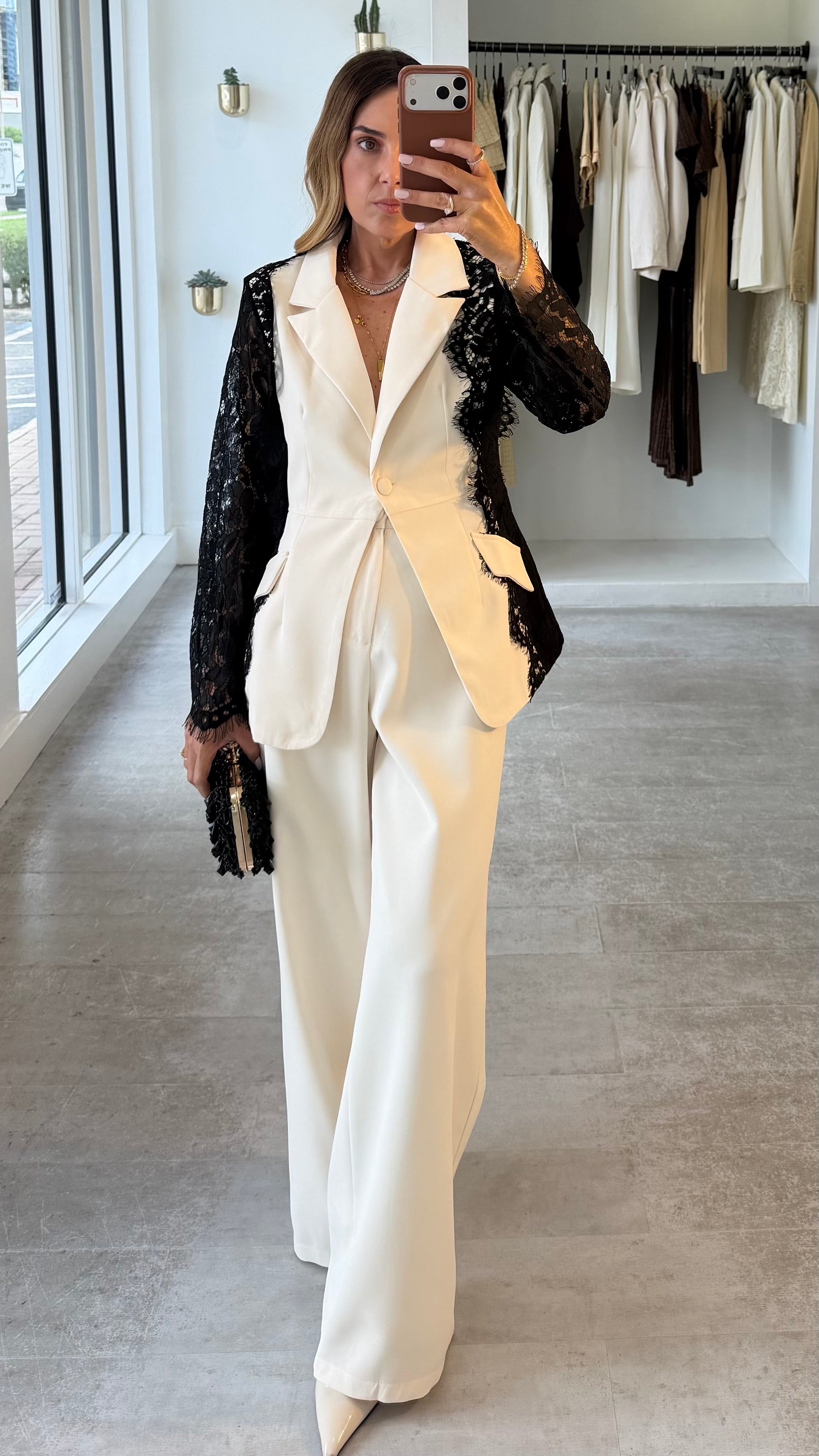 SHEER LACE SUIT