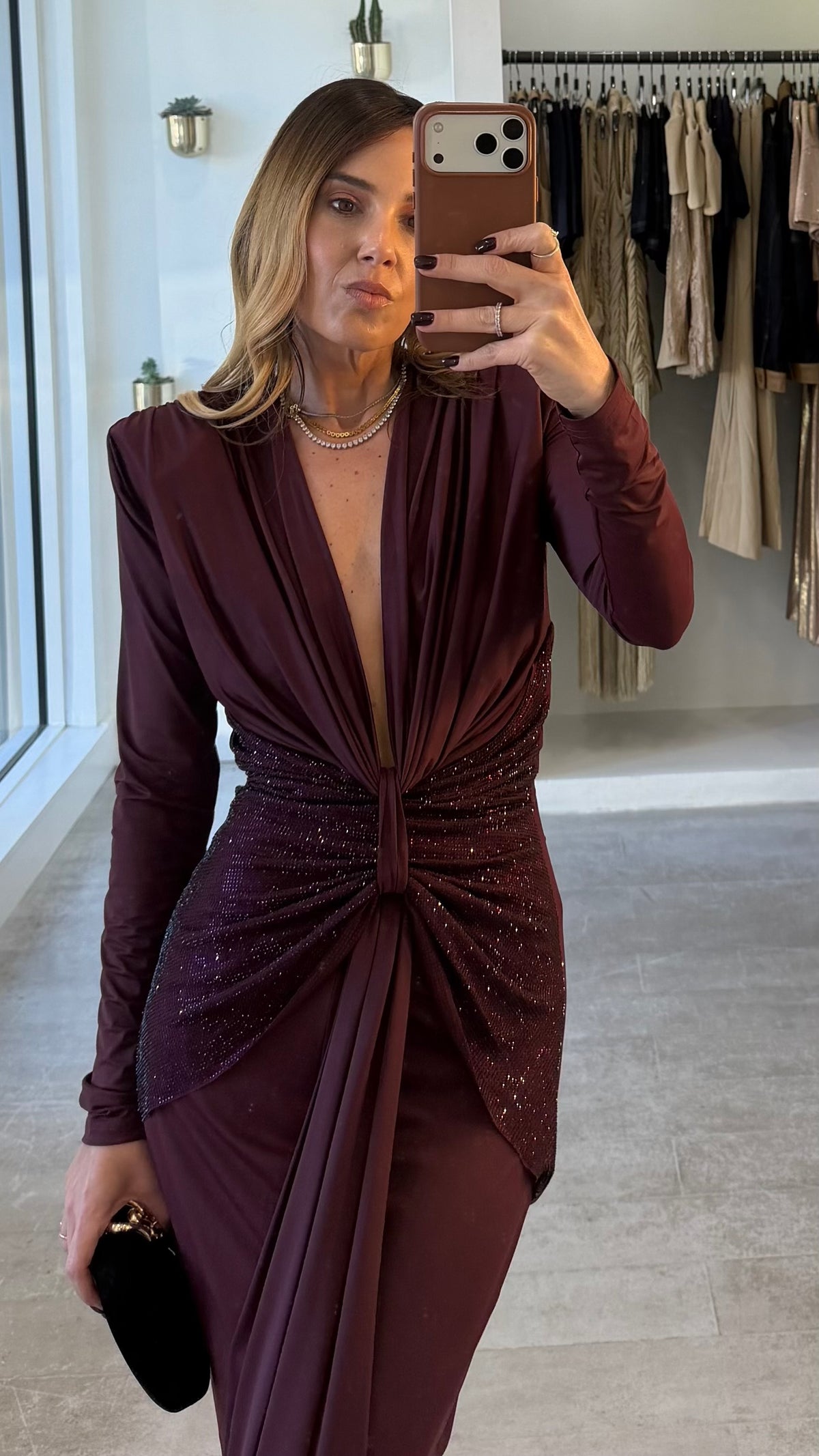 BURGY SHINE PAD DRESS