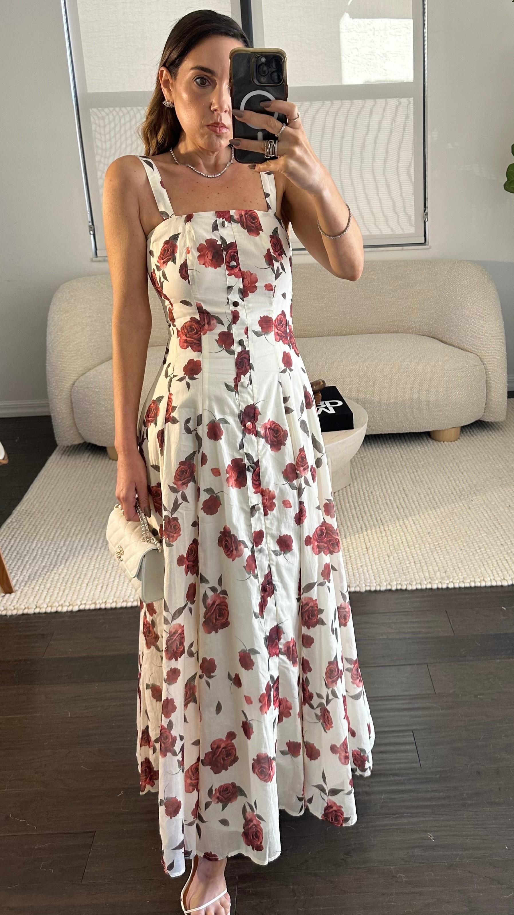 ROSE GARDEN MIDI DRESS