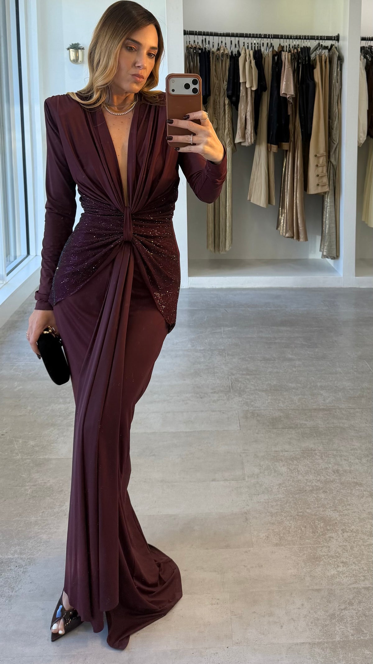 BURGY SHINE PAD DRESS