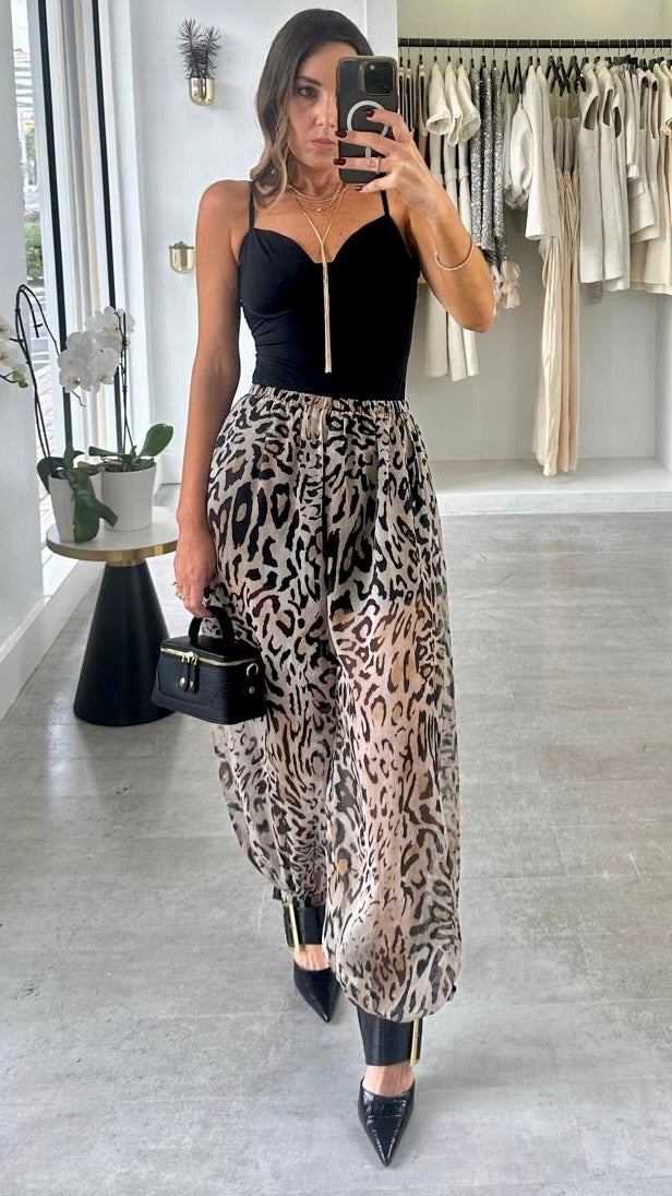 THE SHEER LEOPARD PANTS