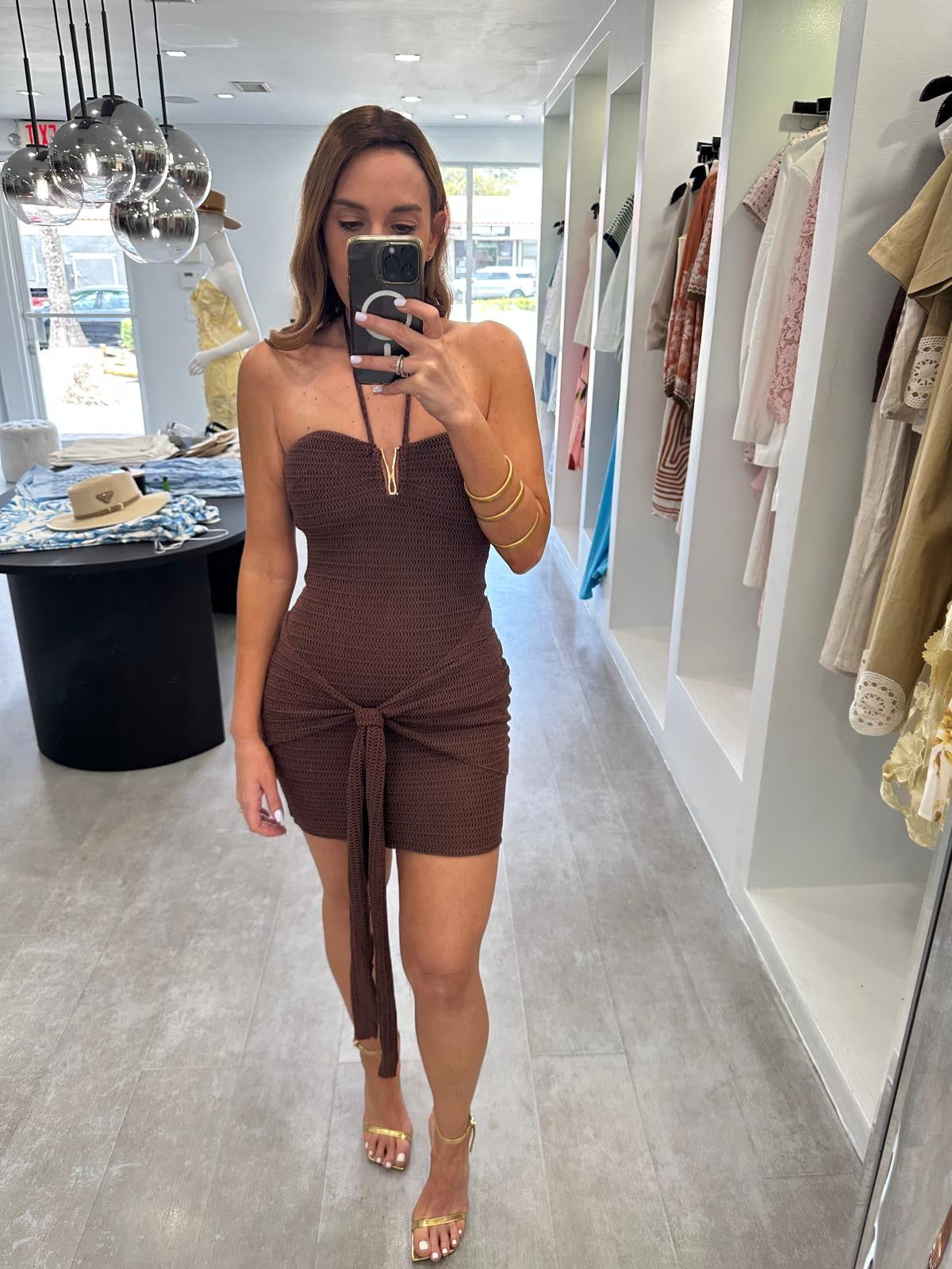 BROWN ARENA DRESS